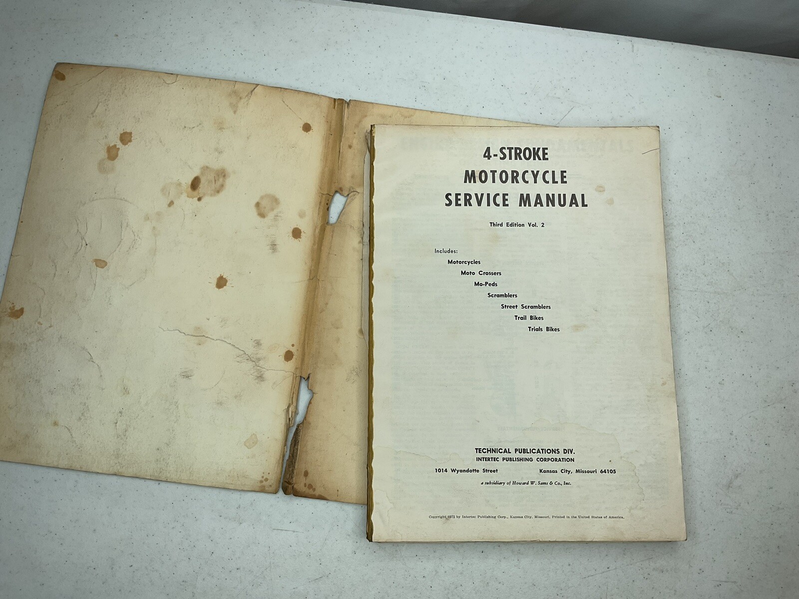 1972 Motorcycle 4-Stroke Service Manual 248 Pages MCS2-3 3rd Edition Vol. 2