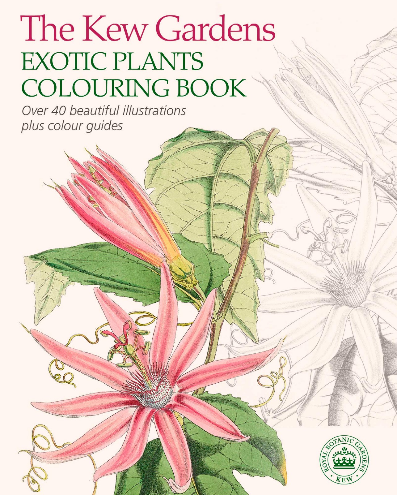 Kew Gardens Exotic Plants Colouring Book – paperback Kew Gardens