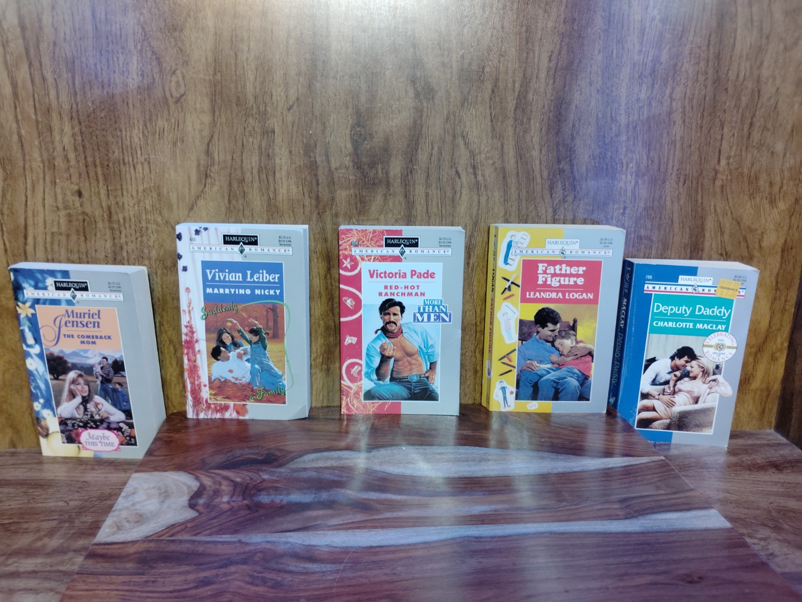Lot of 5 Harlequin American Romance Paperbacks Jensen Leiber Pade Logan Maclay