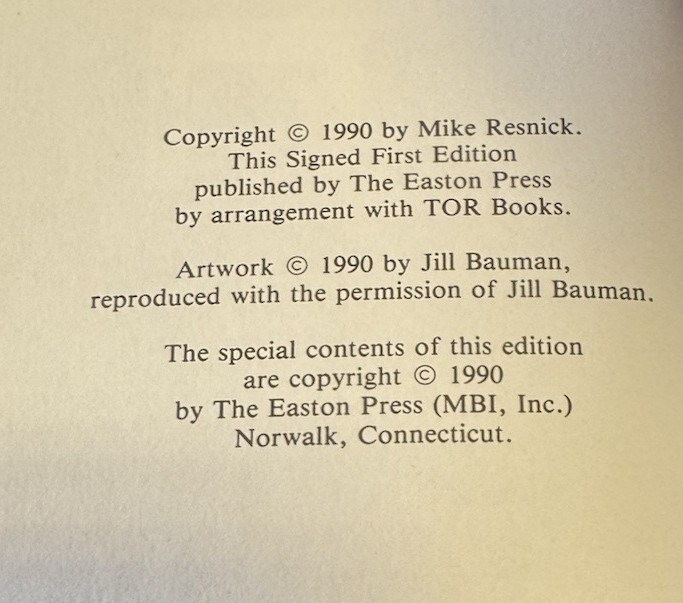 Second Contact by Mike Resnick 1990 Signed First Edition Leather Easton Press