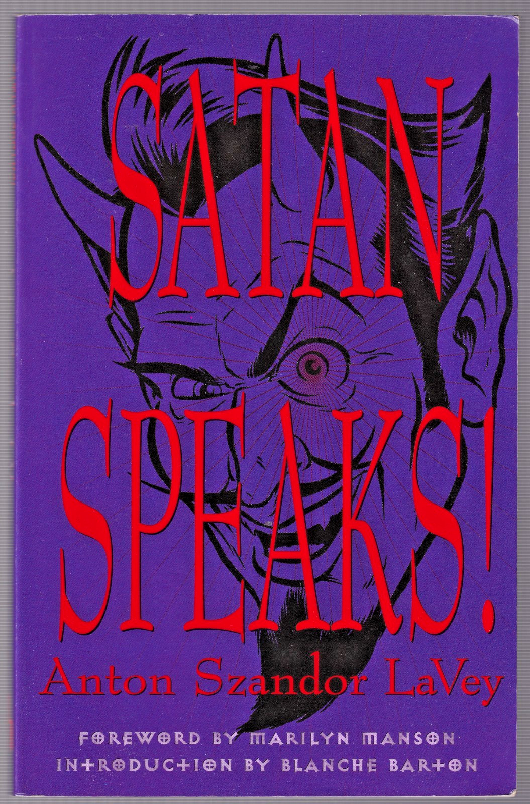 Anton LaVey Satan Speaks 1998 1st Edition 1st Pressing 3rd Companion Manson