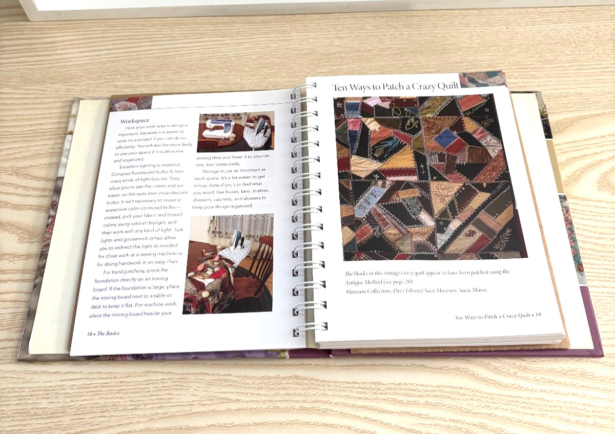 Crazy Quilting The Complete Guide Embroidery Hardcover Spiral Bound – Michler
