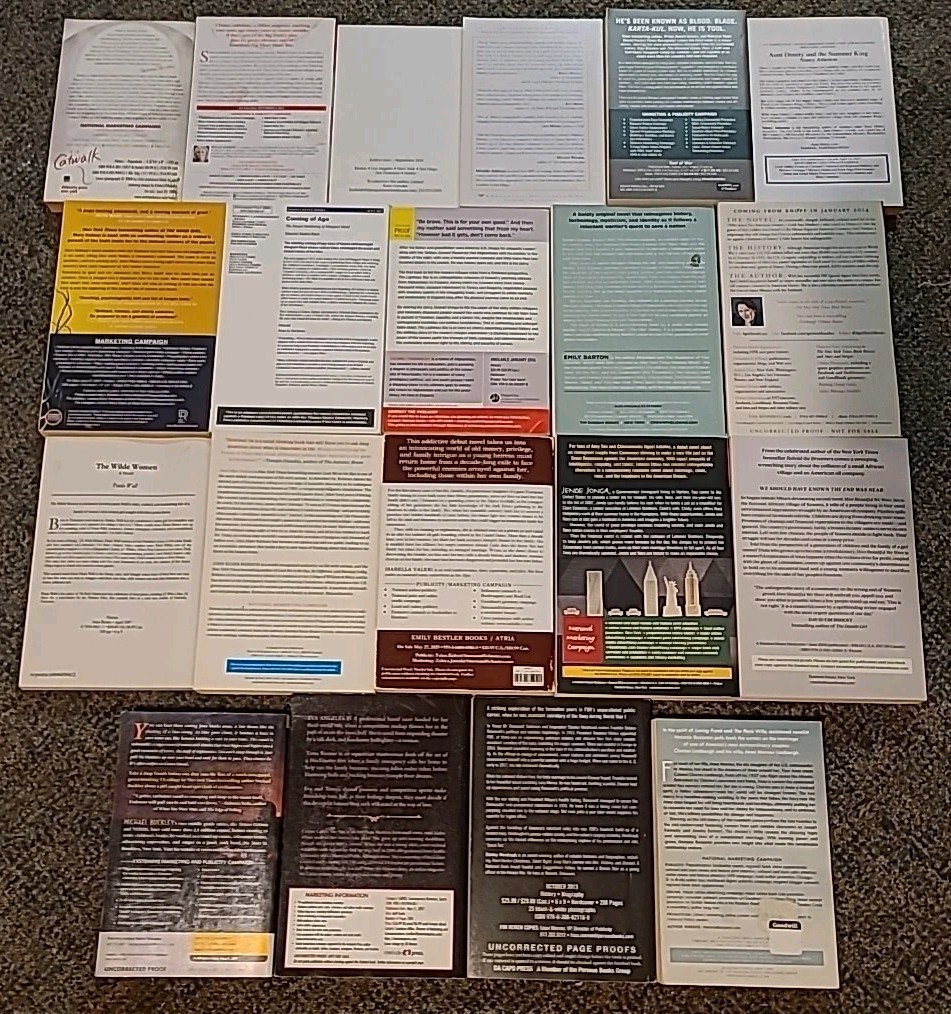 10 Advanced Reading Copy ARC Uncorrected Proof Multiple Authors YOUR CHOICE