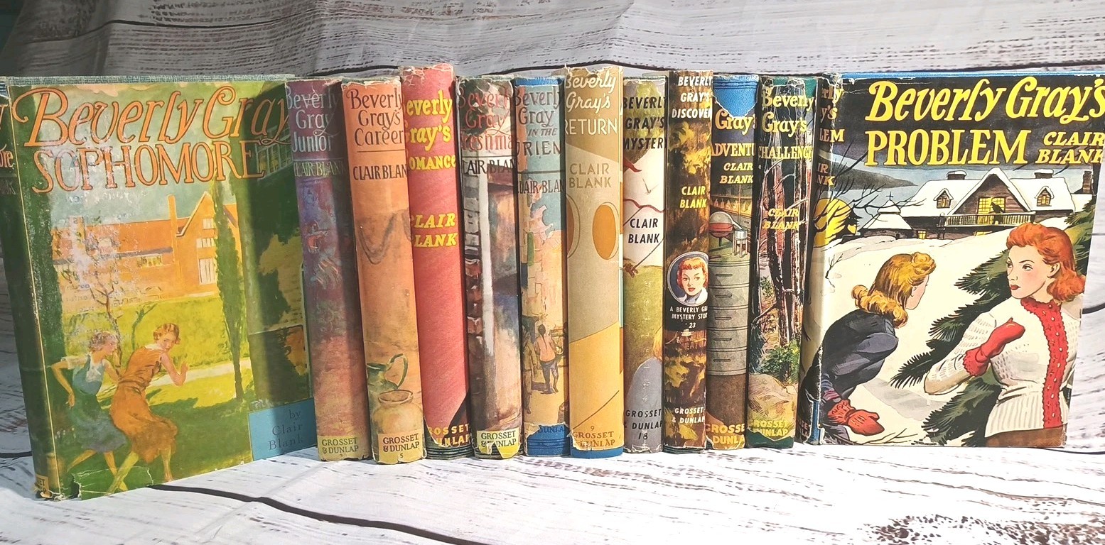 Lot of 12 Vintage Beverly Gray Books HCDJ Clair Blank 1934-1953 Grosset Dunlap