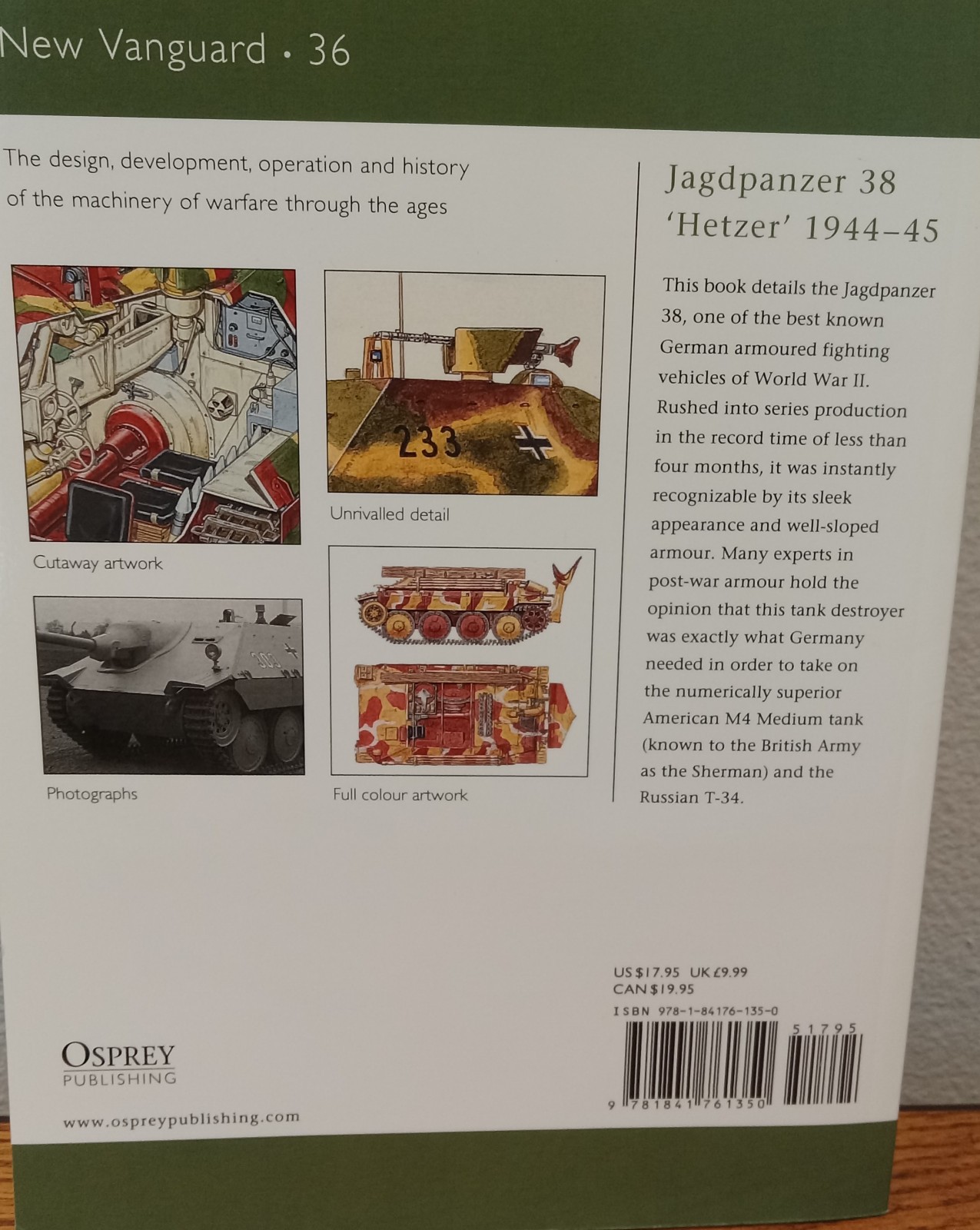 Jagdpanzer 38t Hetzer, 1944-45 (New Vanguard Series, 36) (New Vanguard, 36)