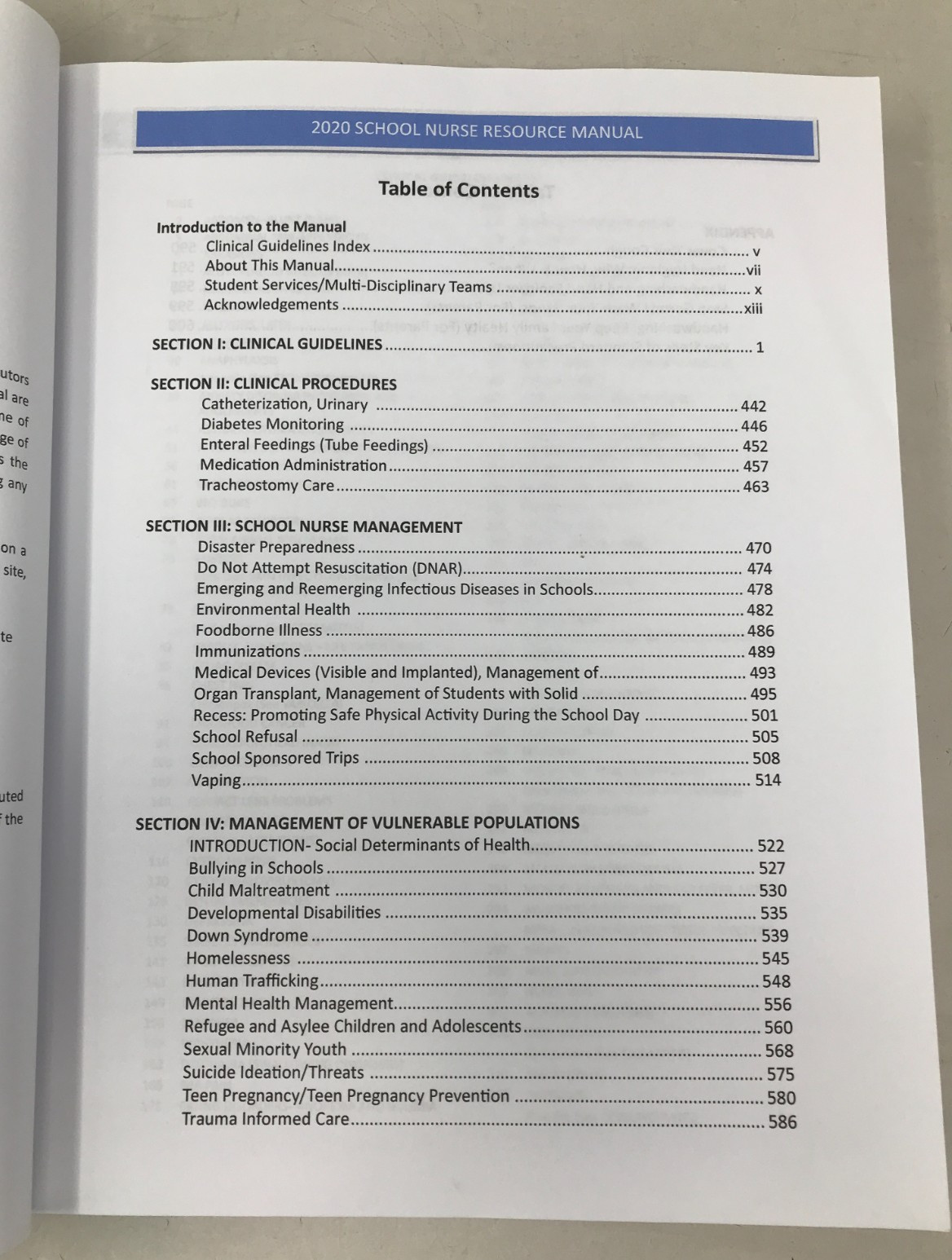 School Nurse Resource Manual, V. Taliaferro (ed), C. Resha (ed), 2020, E-102