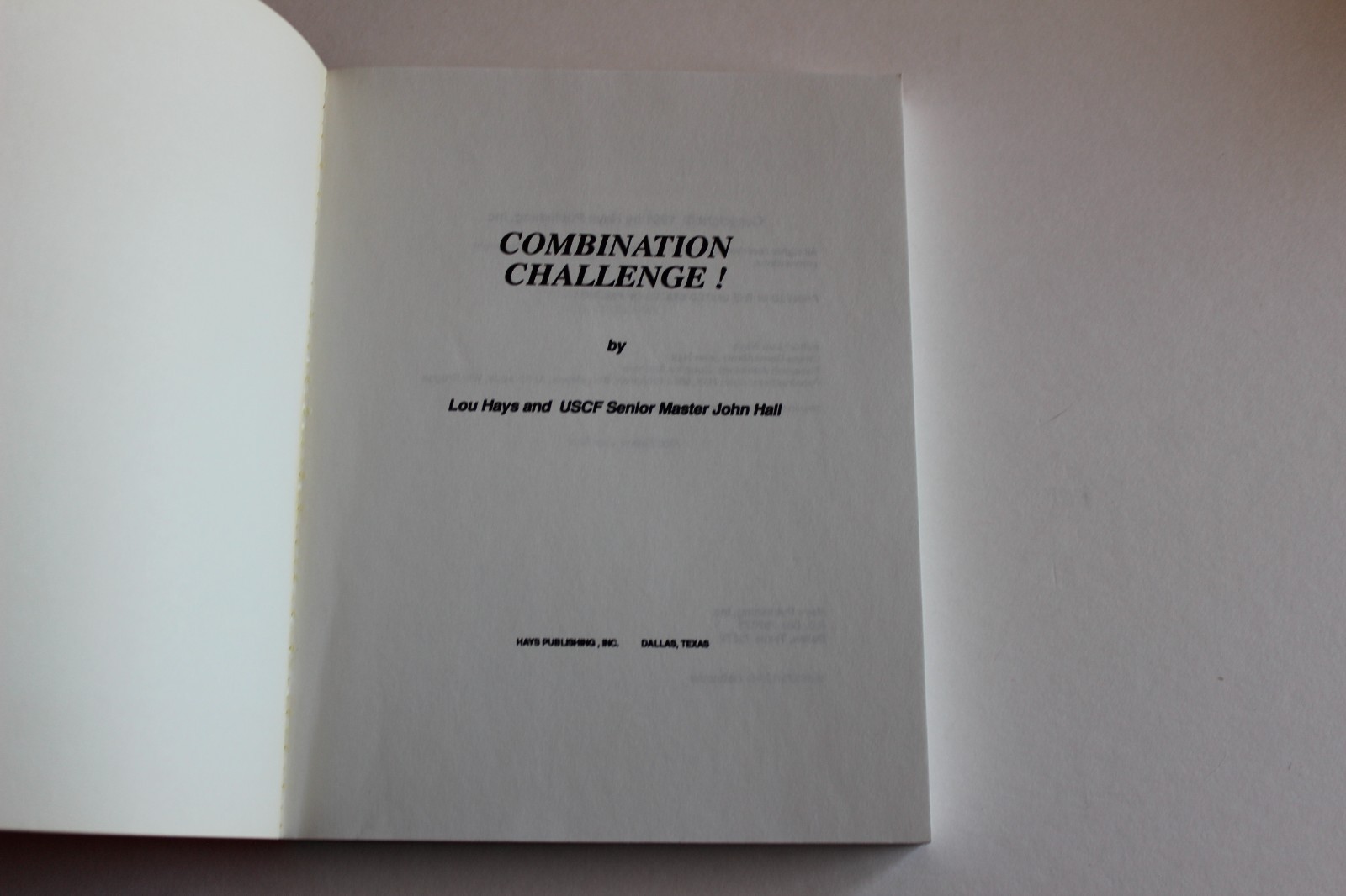 Combination Challenge! 1154 Striking Examples in a 1990s Format Lou Hays PB 1991
