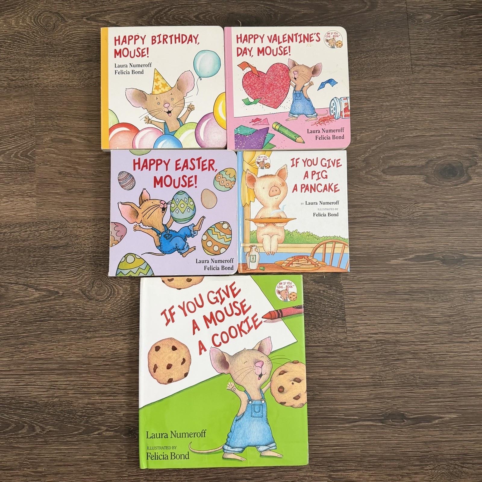 If You Give Mouse Cookie Lot 5 Board Books Pig Pancake Easter