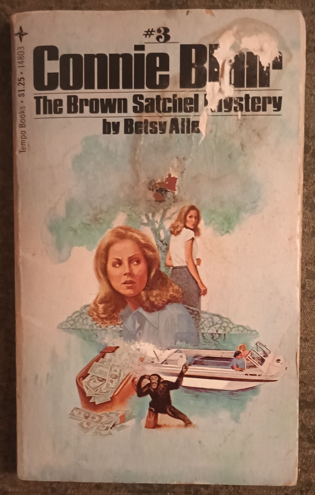 Connie Blair #3 The Brown Satchel Mystery by Betsy Allen – paperback book – 1978