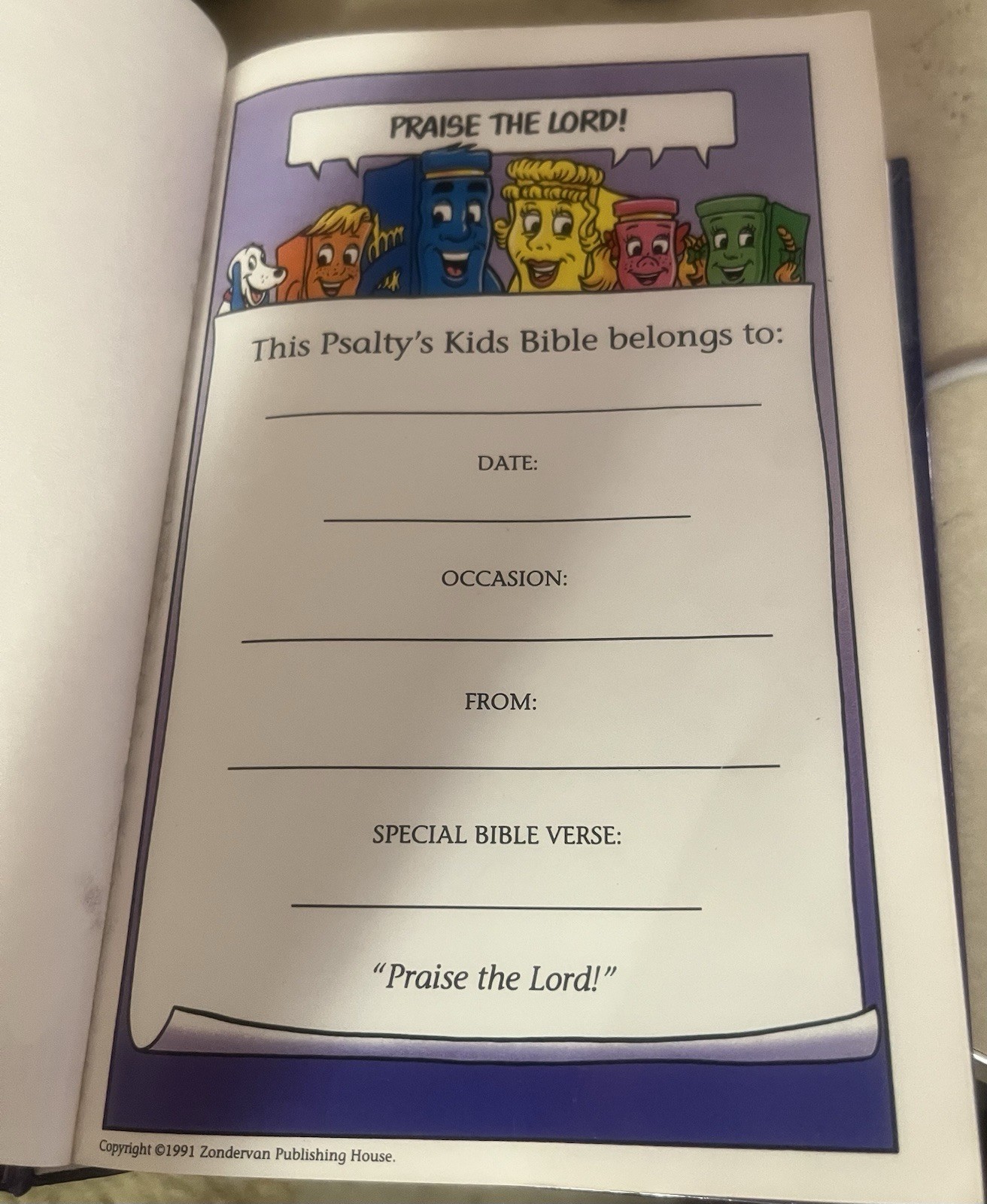 PSALTY’S KIDS BIBLE By Ernie Rettino & Debby Rettino – Hardcover Out of Print