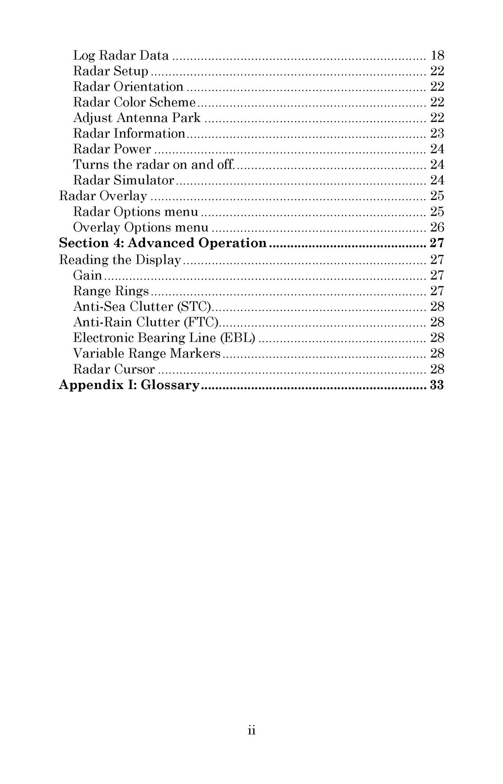 LOWRANCE Radar Operation Instruction Manual 2008 – WIRE BOUND – TOUGH COVERS