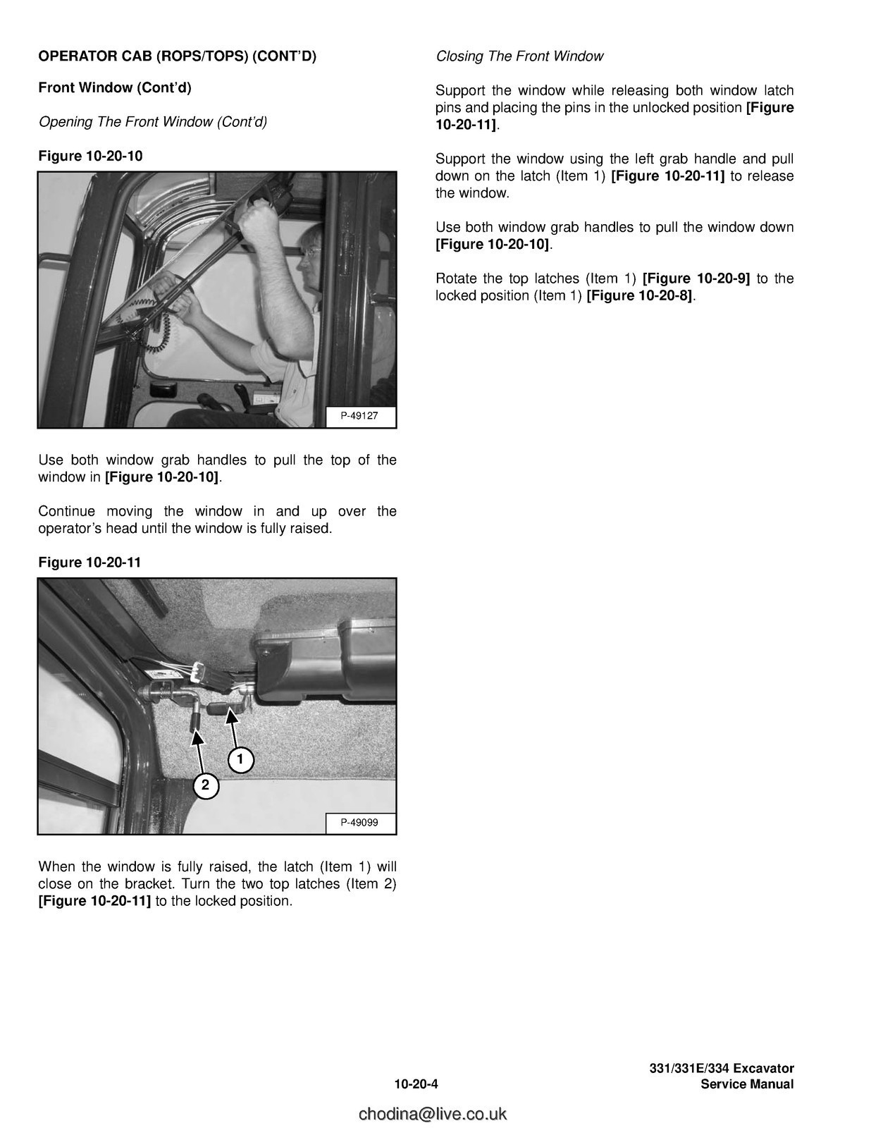 BOBCAT 331 331E 334 G Series Compact Excavator Service Manual , FOLDOUTS