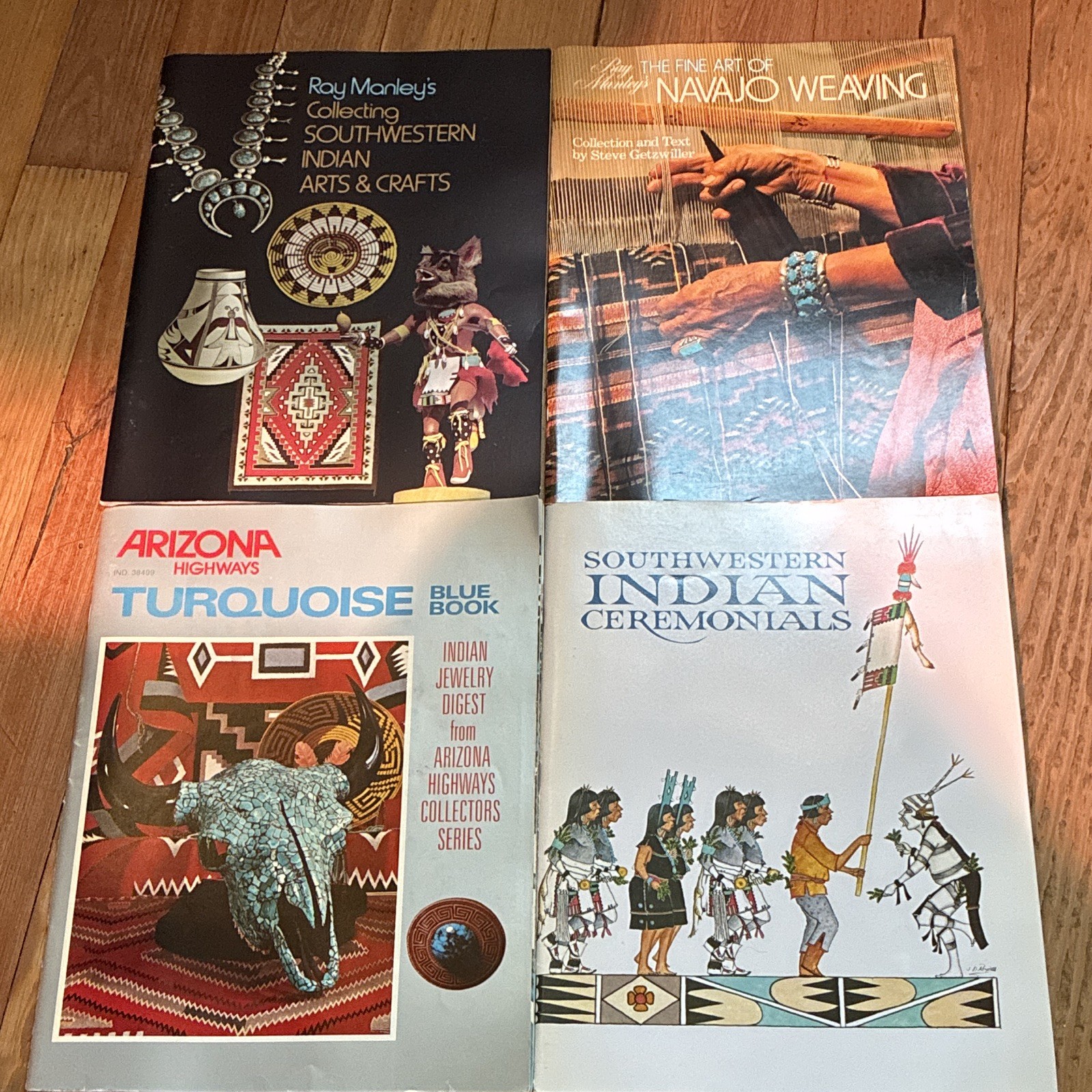 Lot of 4 Native American/Navajo Weaving /Southwestern Indian/ Arizona hwys books