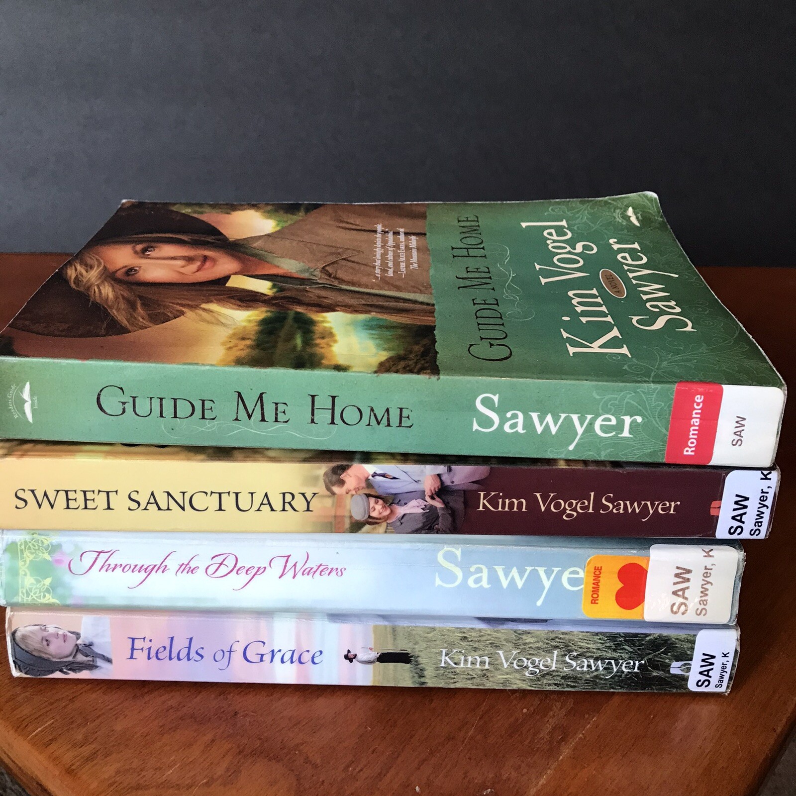 Lot: 4 Kim Vogel Sawyer Books Romance Sweet Sanctuary Guide Me Home Fields Frace