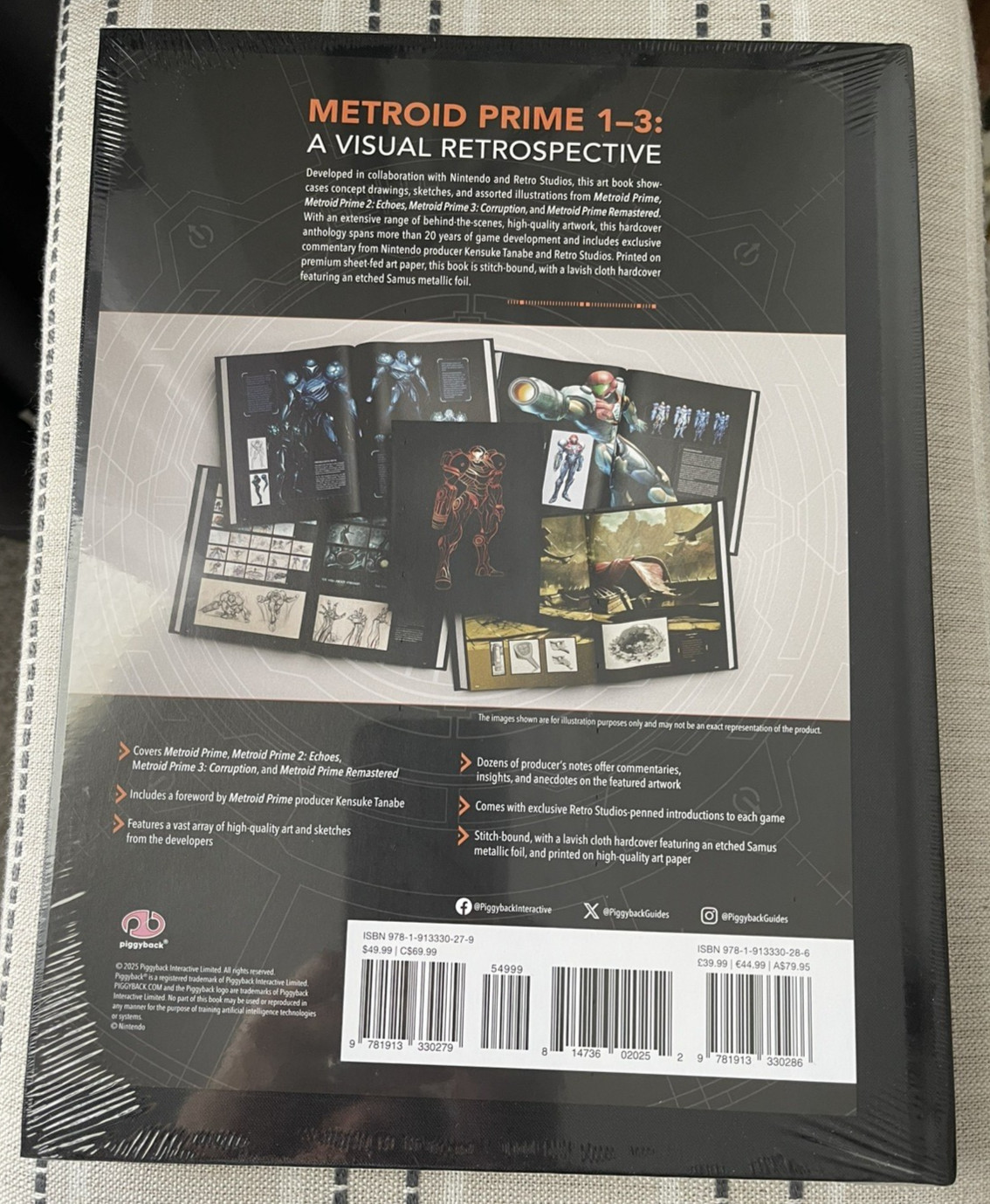 Metroid Prime 1-3: A Visual Retrospective Hardcover Artbook NEW SEALED Fast Ship