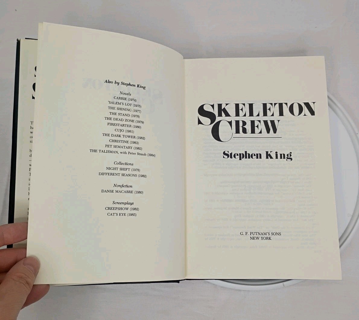 Skeleton Crew By Stephen King 1985 HCDJ 1st Edition-1st Printing Good Condition