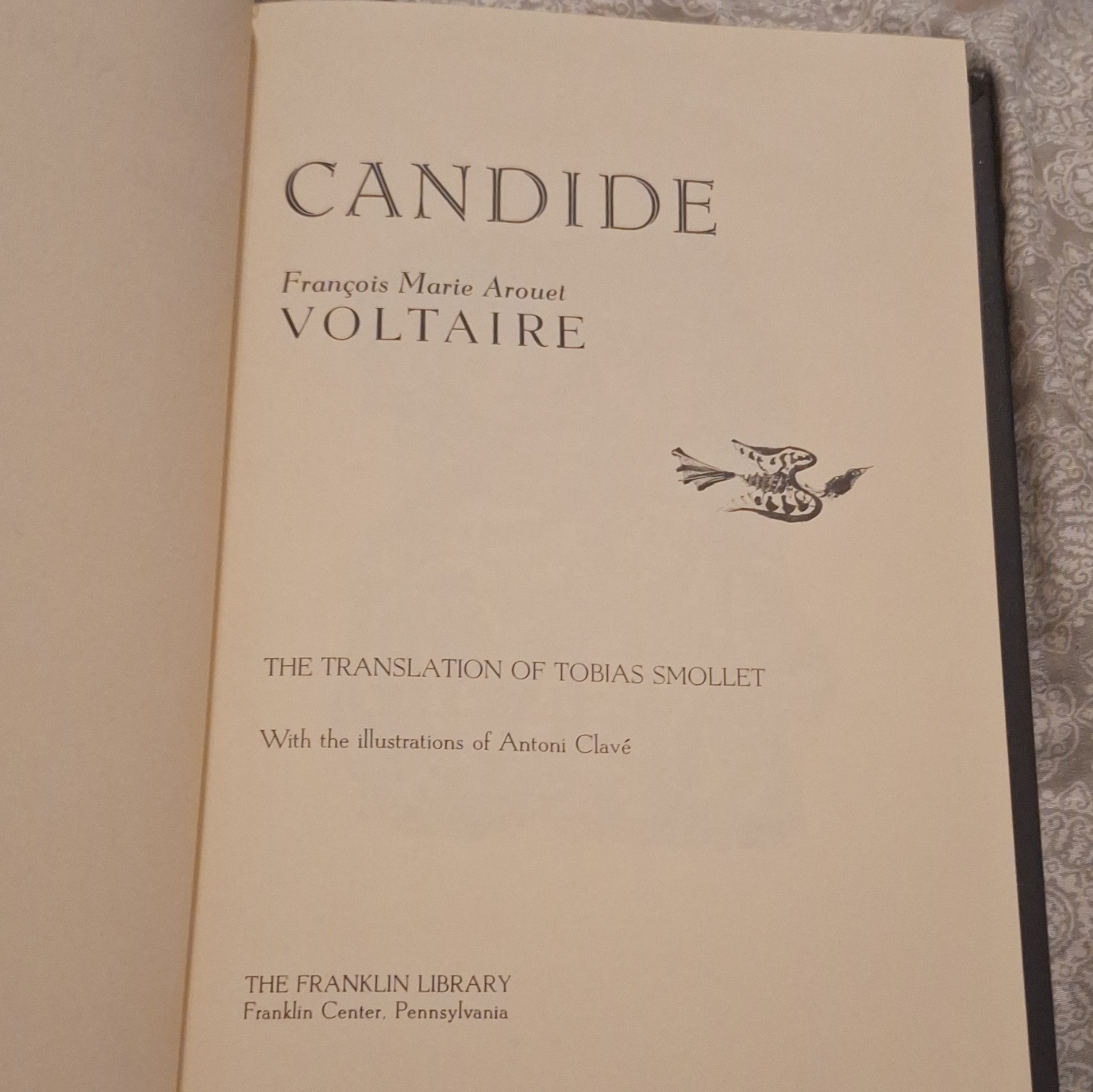 Voltaire Candide Franklin Library Illustrated Tobias Smollett Translation 1979
