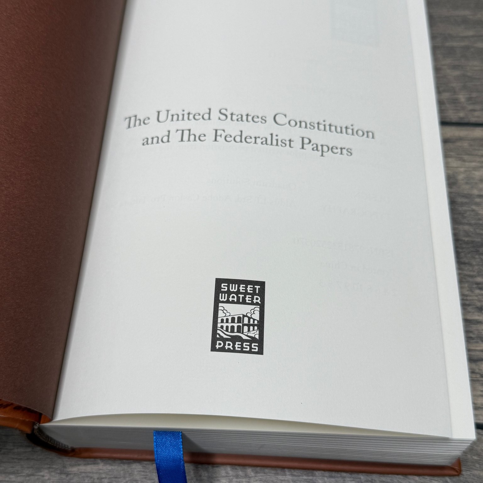 US Constitution & Federalist Papers Sweet Water Press Hardcover 2018 Political