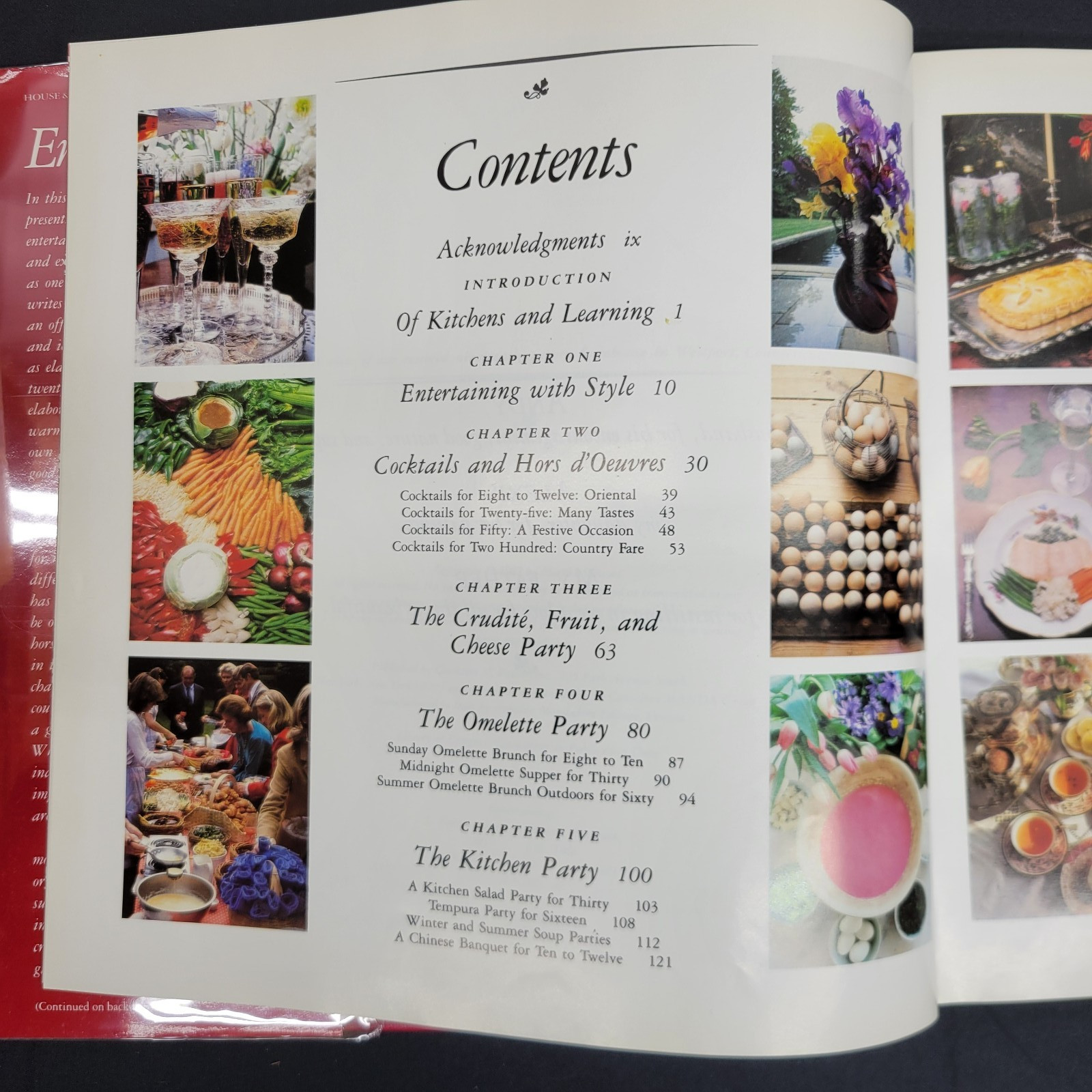 Entertaining by Martha Stewart Cookbook Hardcover Dust Jacket 1982 310 pages
