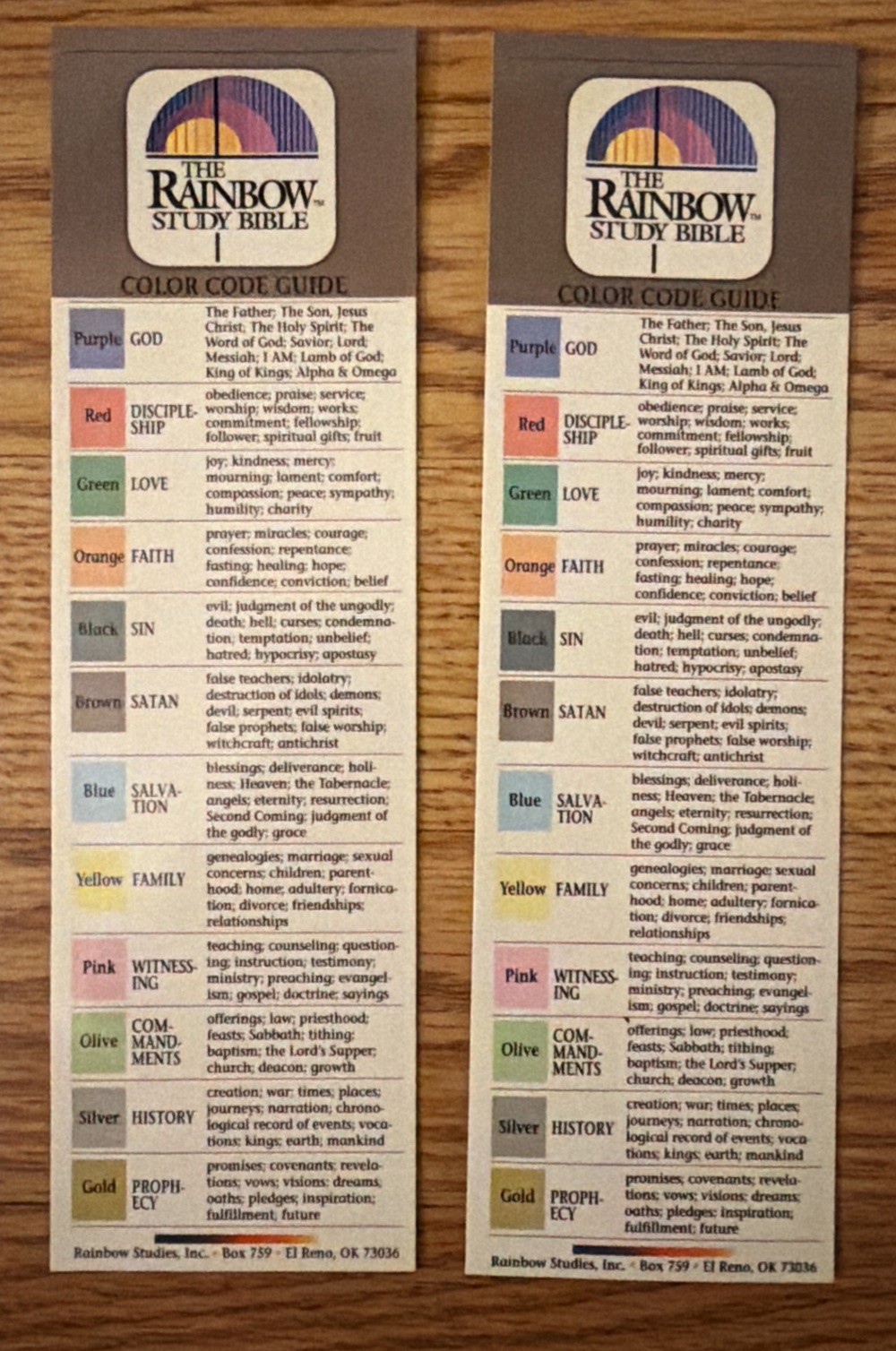 The Rainbow Study Bible, Bold Letter Edition – King James Version 1989 Burgundy