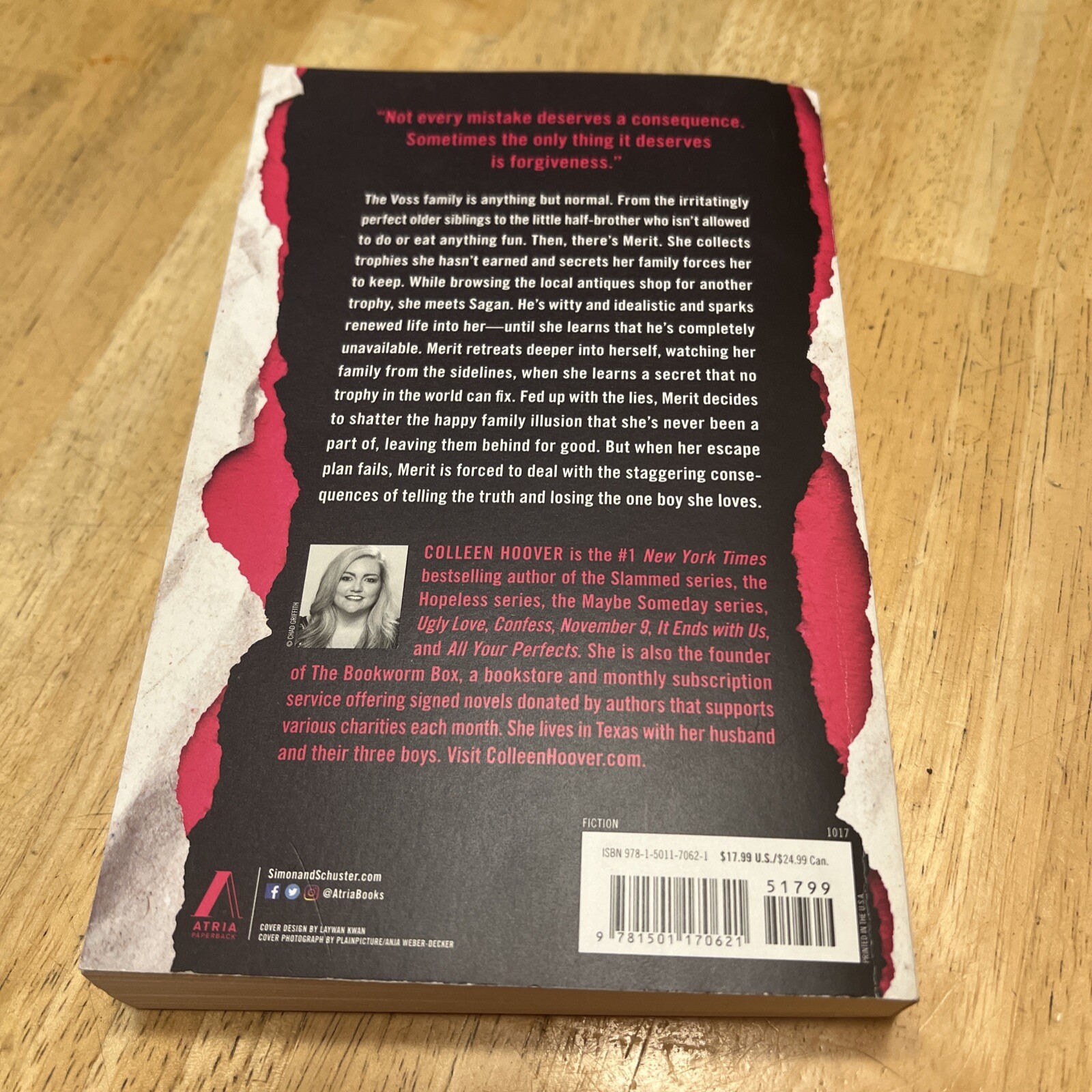 Without Merit: A Novel By Hoover, Colleen – GOOD