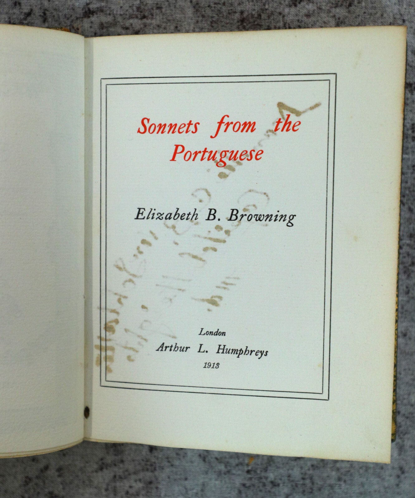 [Sh12] Fine Binding signed Sangorski & Sutcliffe, 1913, Love Sonnets EB Browning