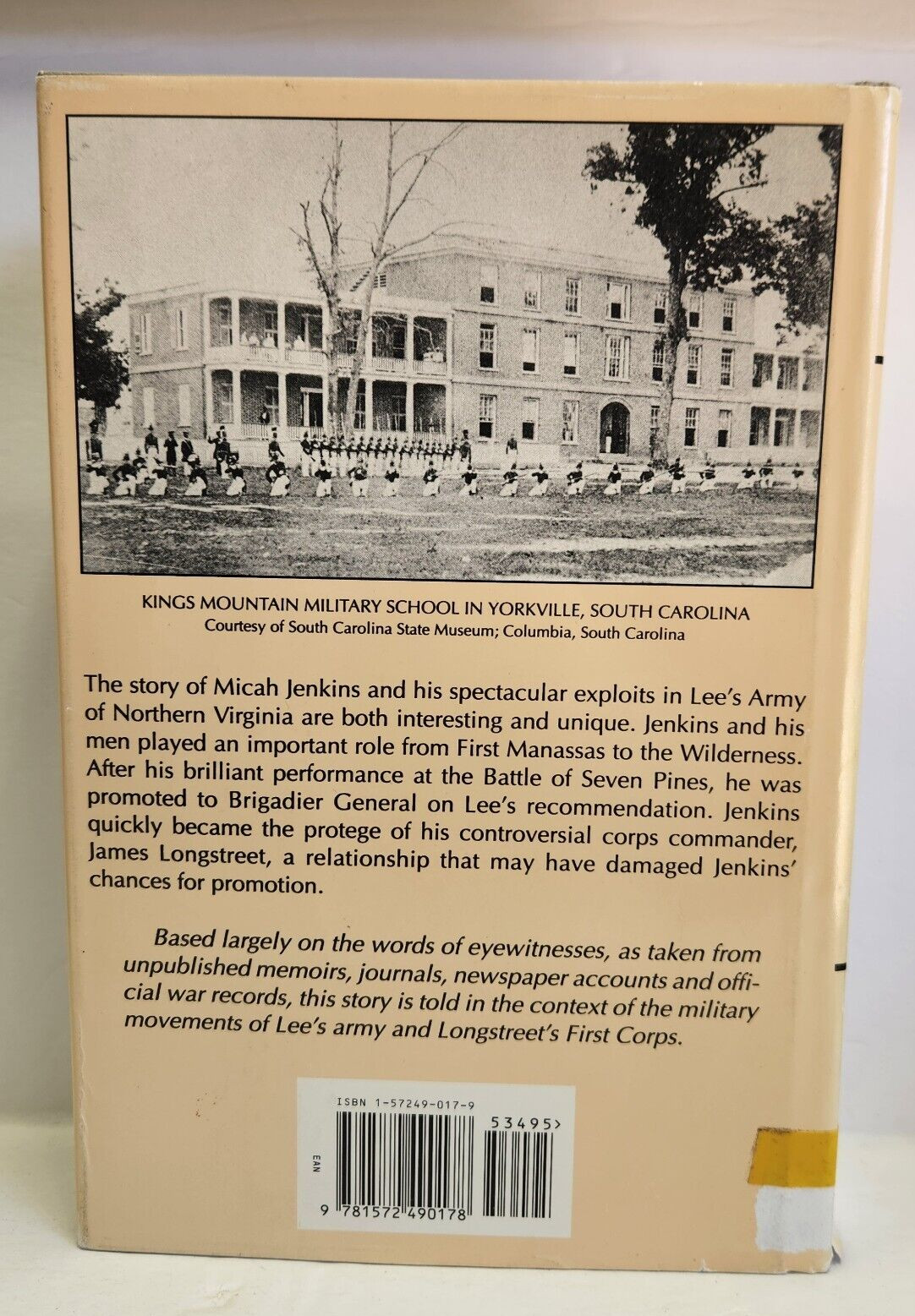 Biography Gen. Micah Jenkins & 5th South Carolina Vols., Palmetto Sharpshooters