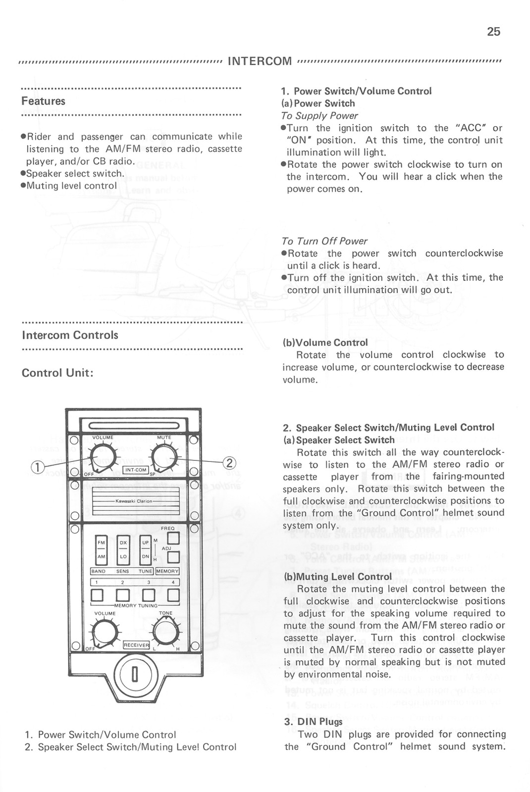 KAWASAKI Voyager Audio Systems Operators Manual 1984 – WIRE BOUND – TOUGH COVERS
