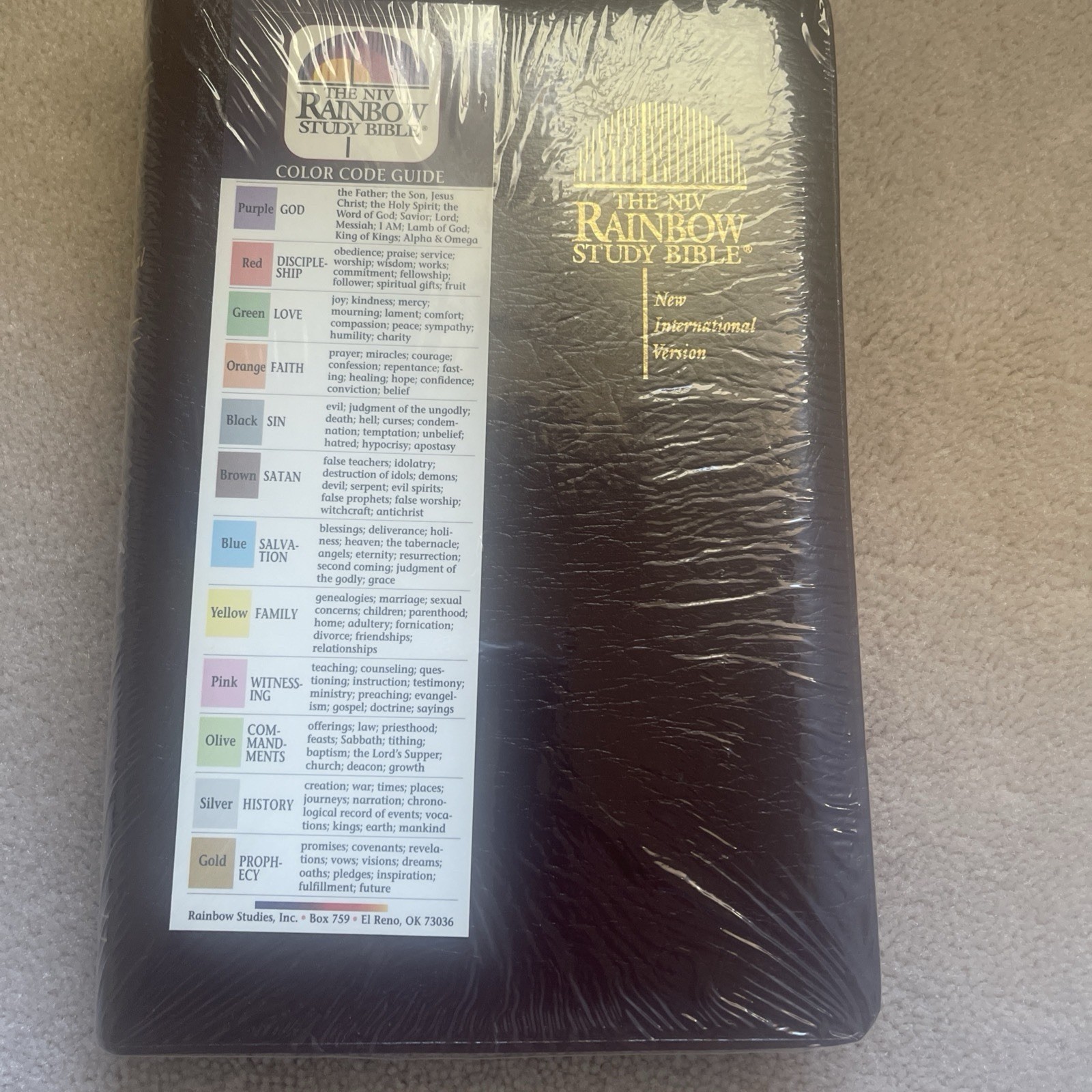 Rainbow Study Bible New International Version NIV Bonded Leather Bold line NEW