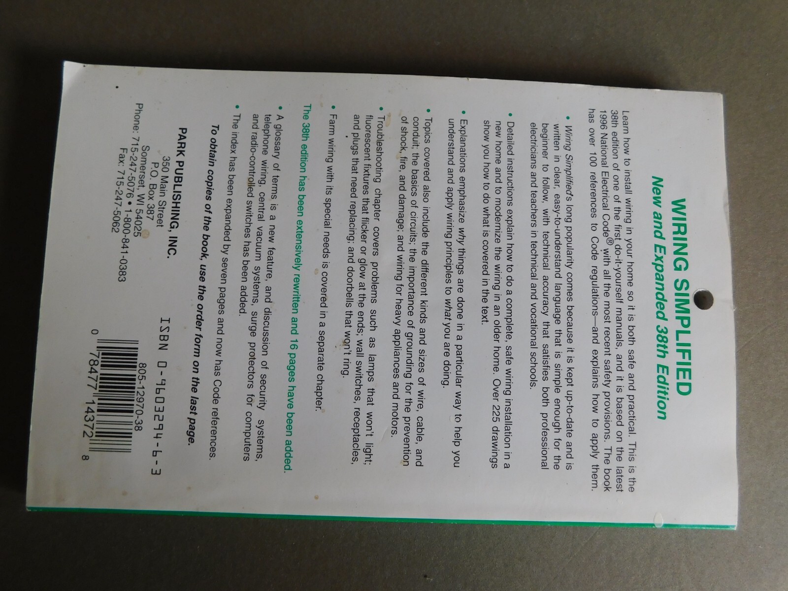 Wiring Simplified: 38th Edition – Richter & Schwan – 1995 paperback