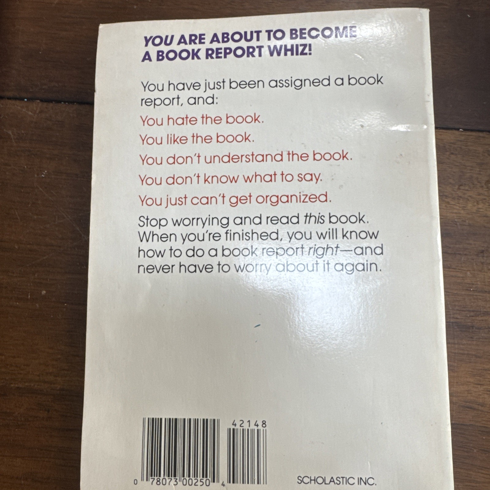 Scholastic’s A+ Junior Guide to Book Reports by Colligan, Louise, Good Book