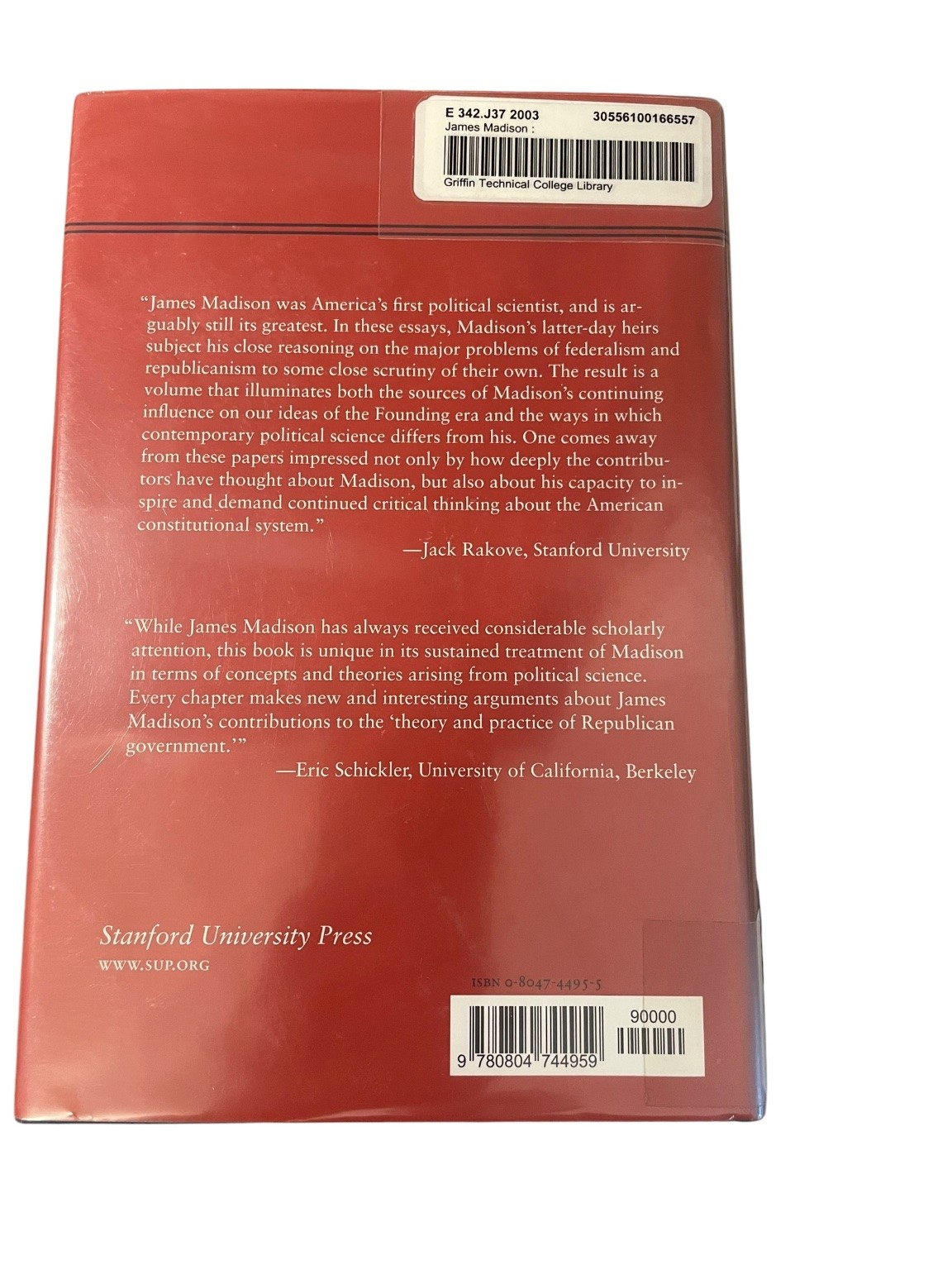 James Madison Theory & Practice Republican Gov Kernell 2003 Stanford Political