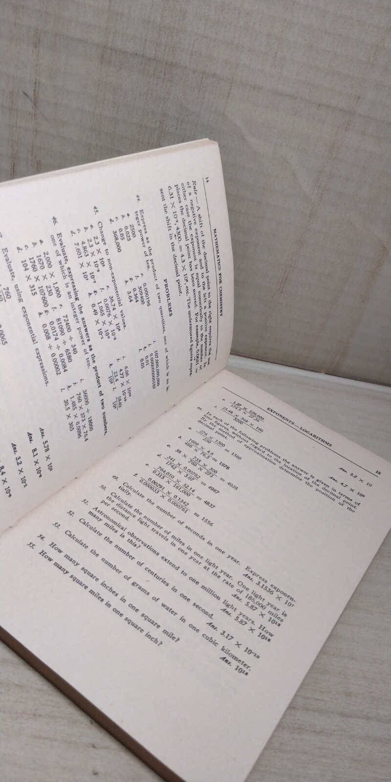 Mathematics for general chemistry + 1st year chemistry College Outline Series S7