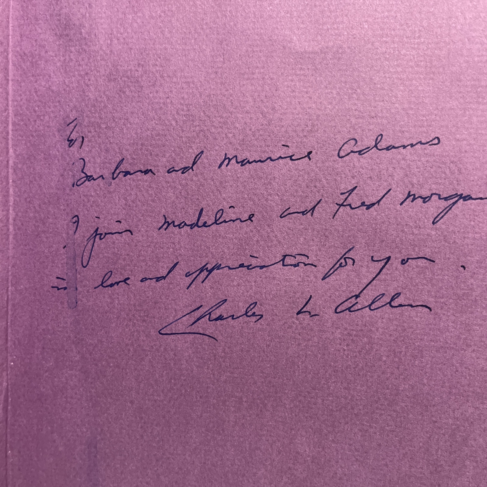 Window sharing God’s caring Edward Reichart, Signed By Charles L. Allen
