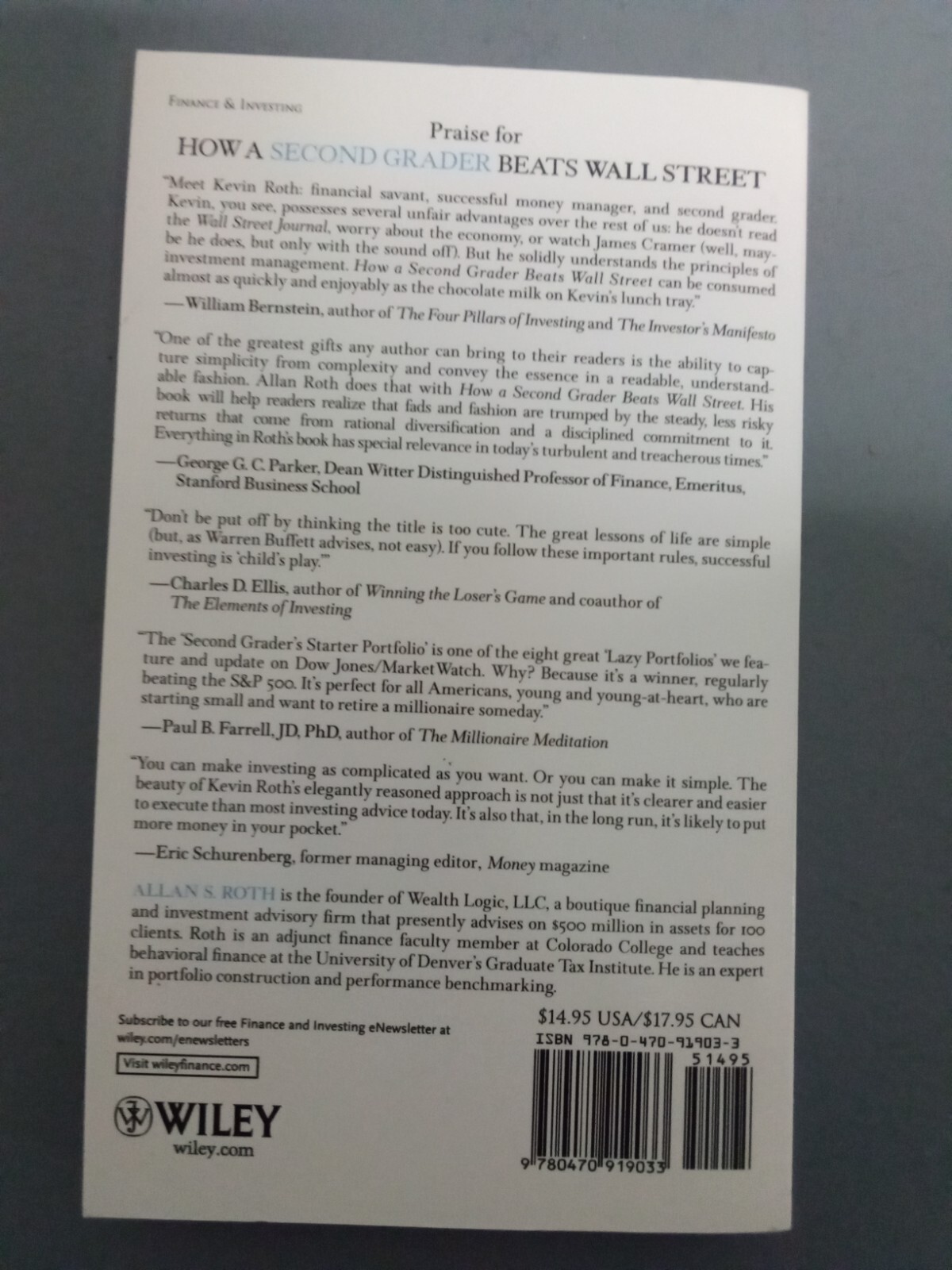 HOW A SECOND GRADER BEATS WALL STREET: GOLDEN RULES ANY By Allan S. Roth **NEW**