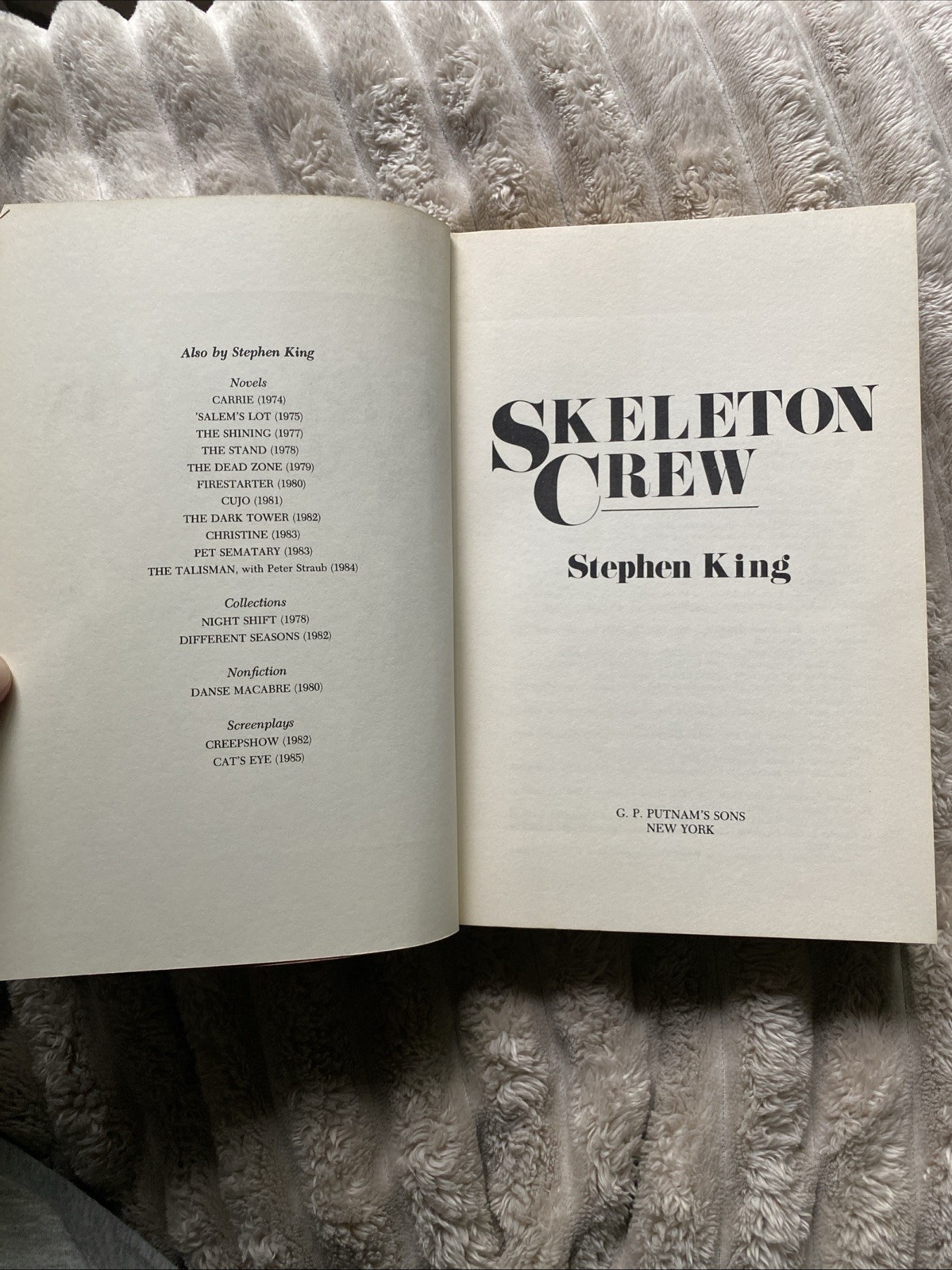 Skeleton Crew by Stephen King 1985 Hardcover First Edition 1st Printing