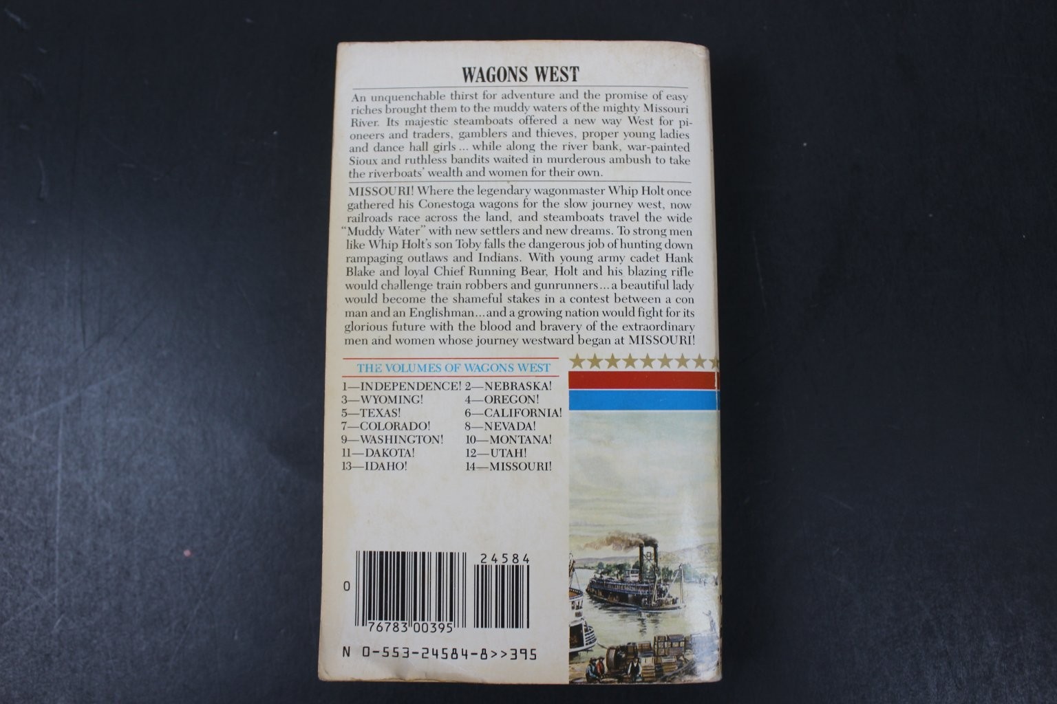Missouri! Dana Fuller Ross 1985 Wagons West Western Fiction Bantam Books PB