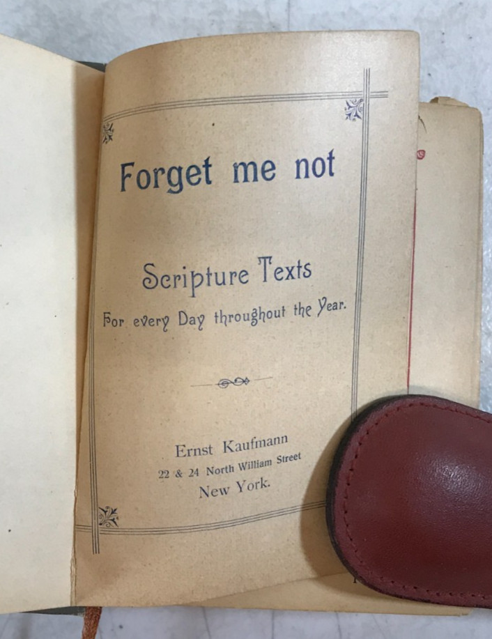 Forget me not; Scripture Texts, 1911, E-92