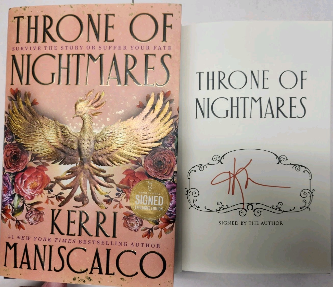 AUTOGRAPHED Throne of Nightmares SIGNED Book Kerri Maniscalco Hardcover Series 3
