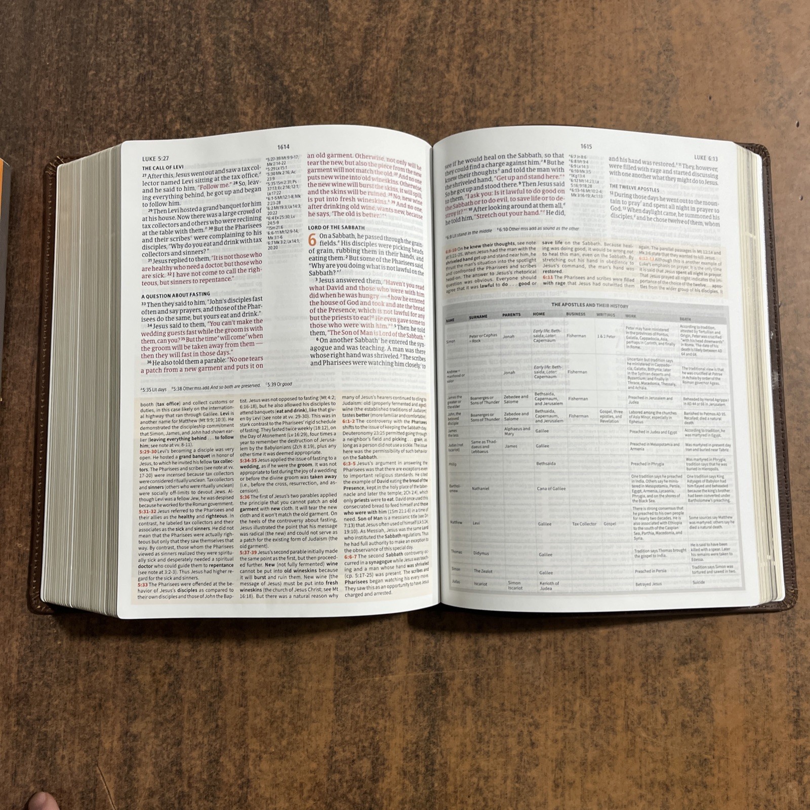 CSB Study Bible – Brown Genuine Leather – Raised Spine Hubs