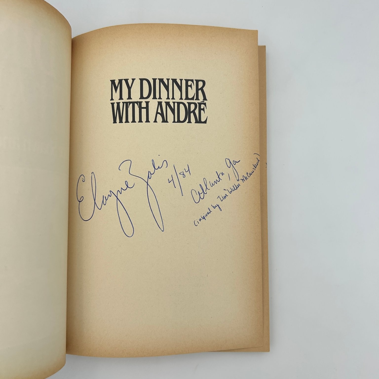 My Dinner with Andre Shawn Gregory 1981 First Evergreen Screenplay Grove Press