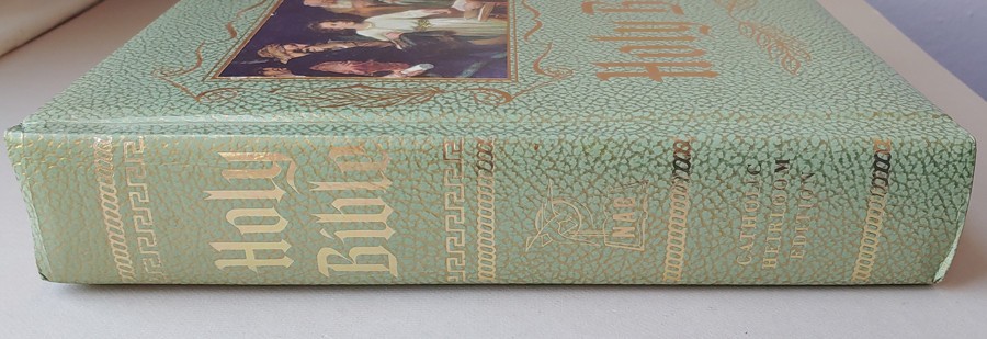 Vintage Holy Bible Catholic Heirloom Edition 8.75×11.5″ The New American Bible