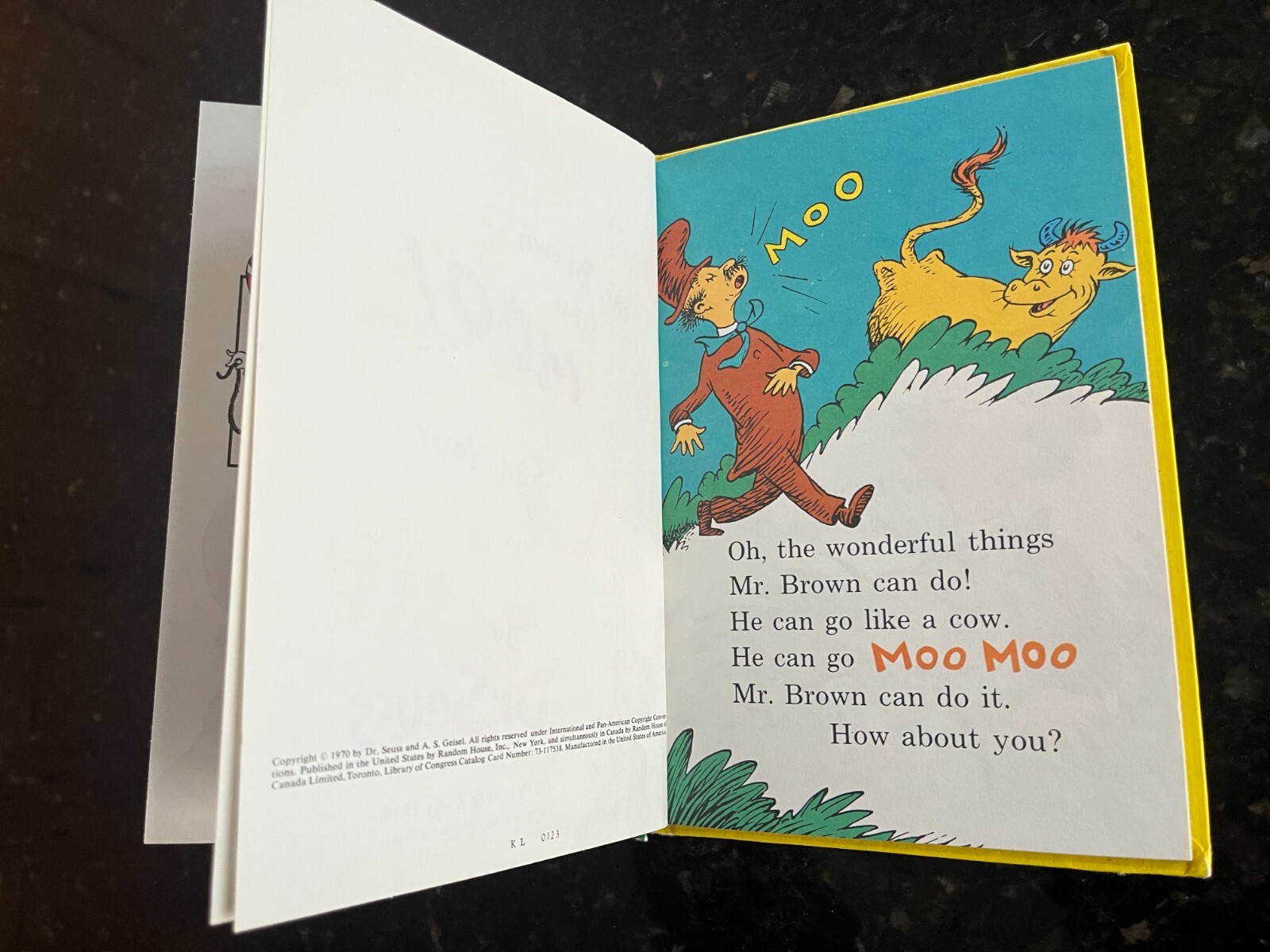Mr Brown can moo can you beginner VINTAGE hardcover Book Dr Seuss 6.25″x8.75″ #3