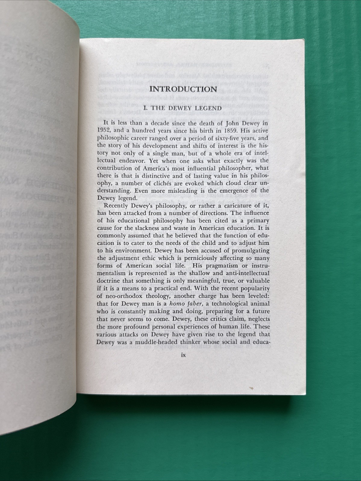On Experience, Nature, & Freedom (1960) by John Dewey – Bobbs Merrill PB G+