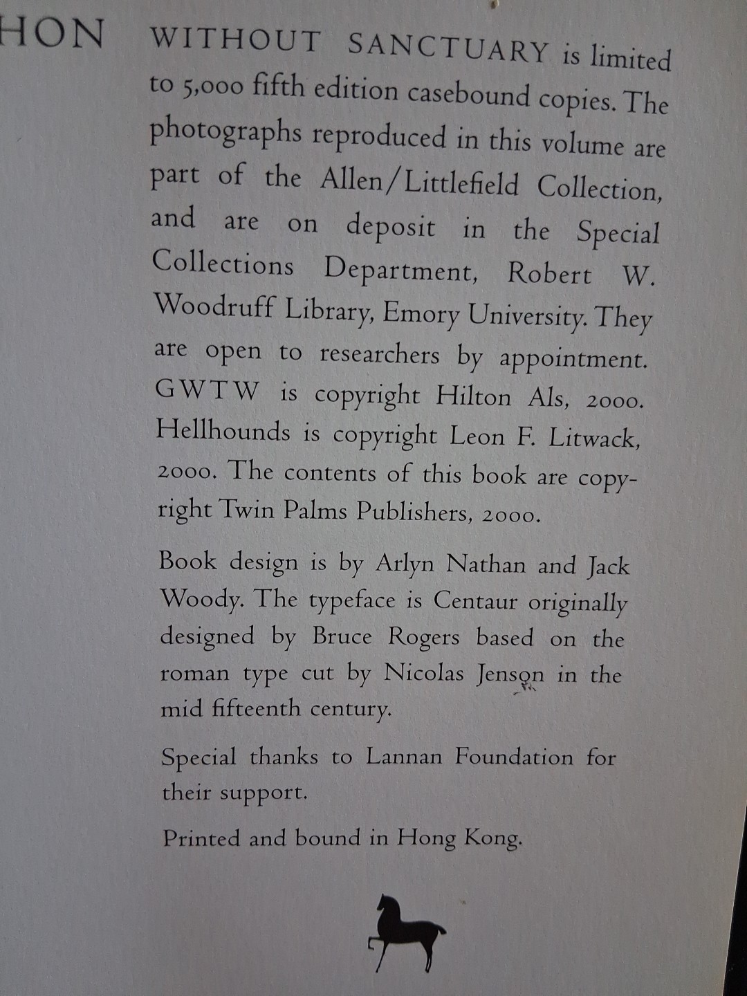 Without Sanctuary: Lynching Photography In America by James Allen, (2003). ÷