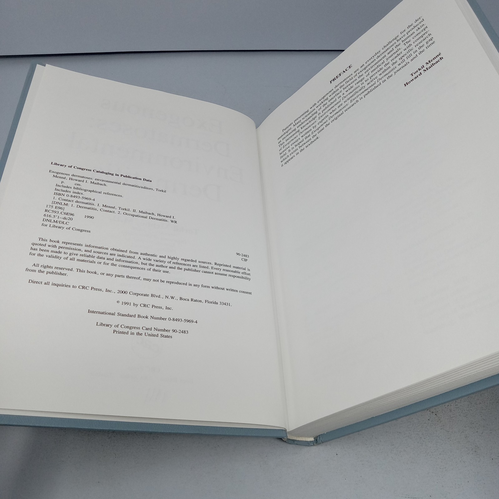 Exogenous Dermatoses: Environmental Dermatitis 1991 CRC Press Hardcover