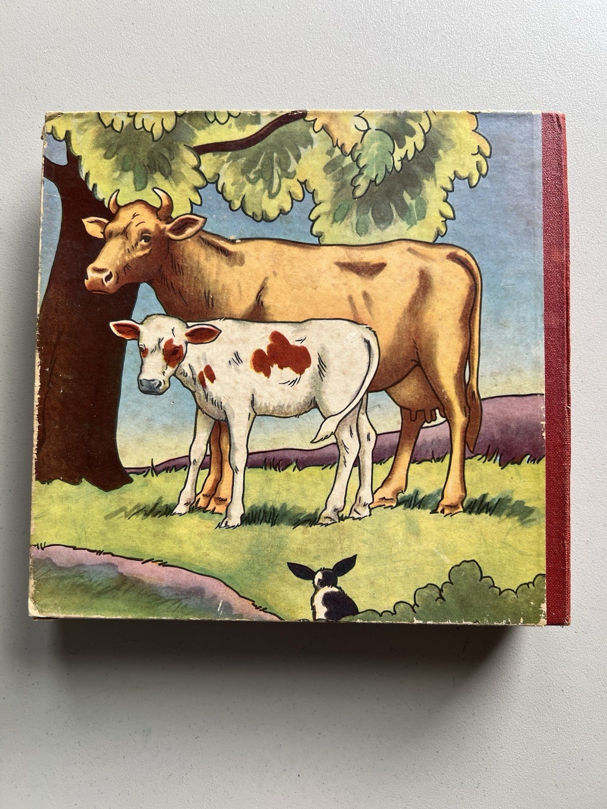 Saalfield Publishing 1941 Farmyard Play Book Vintage Illustrated Hardcover