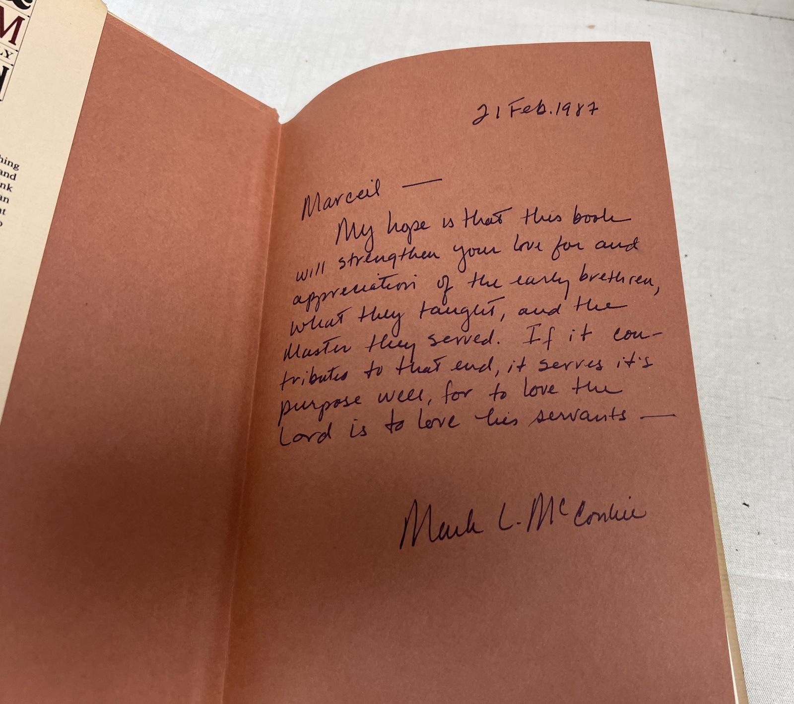 Wit & Wisdom from the Early Brethren INSCRIBED by Mark McConkie 1987 1ST PRINTNG