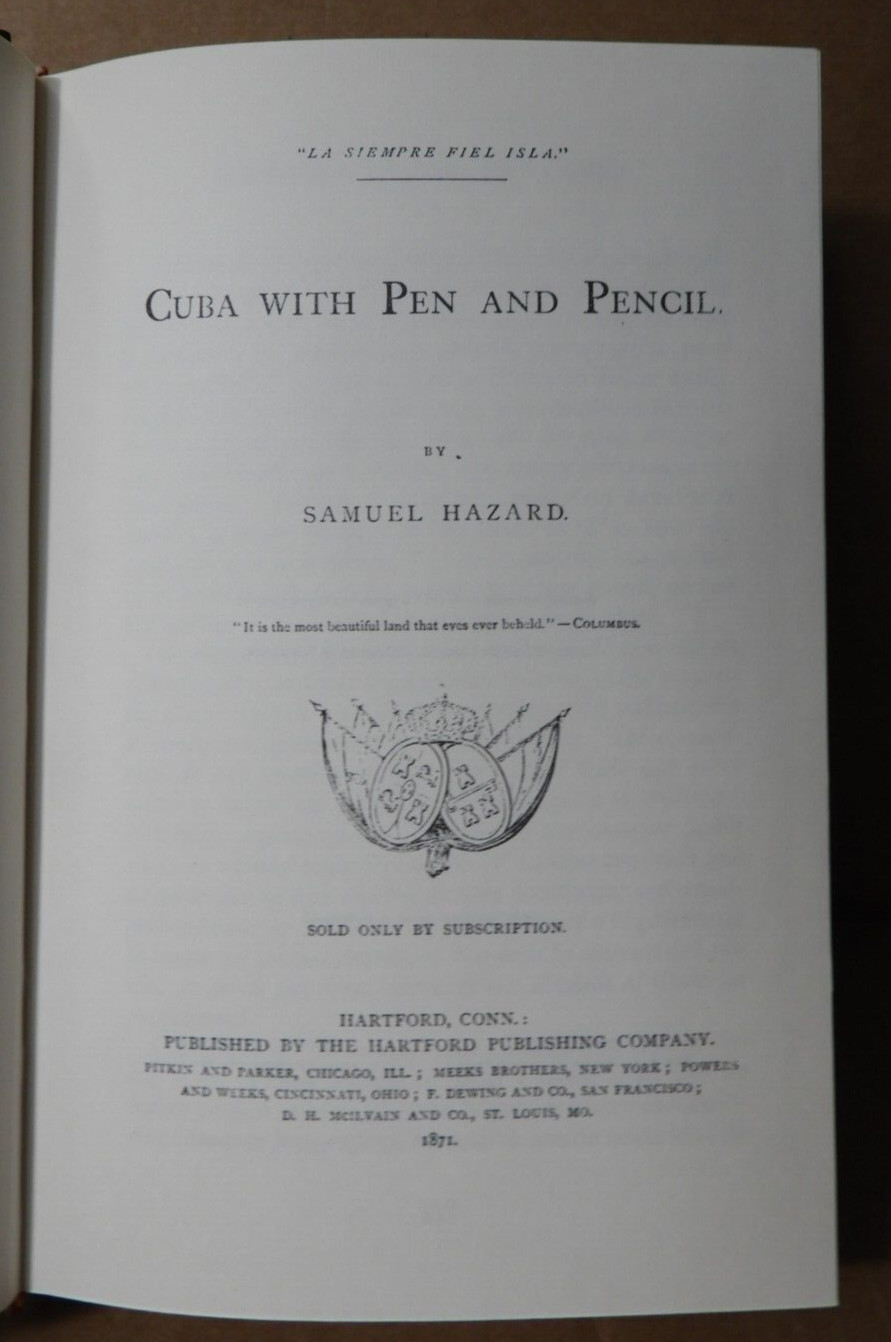CUBA WITH PEN & PENCIL (EDICION FACSIMILAR) 1989 SAMUEL HAZARD EX!