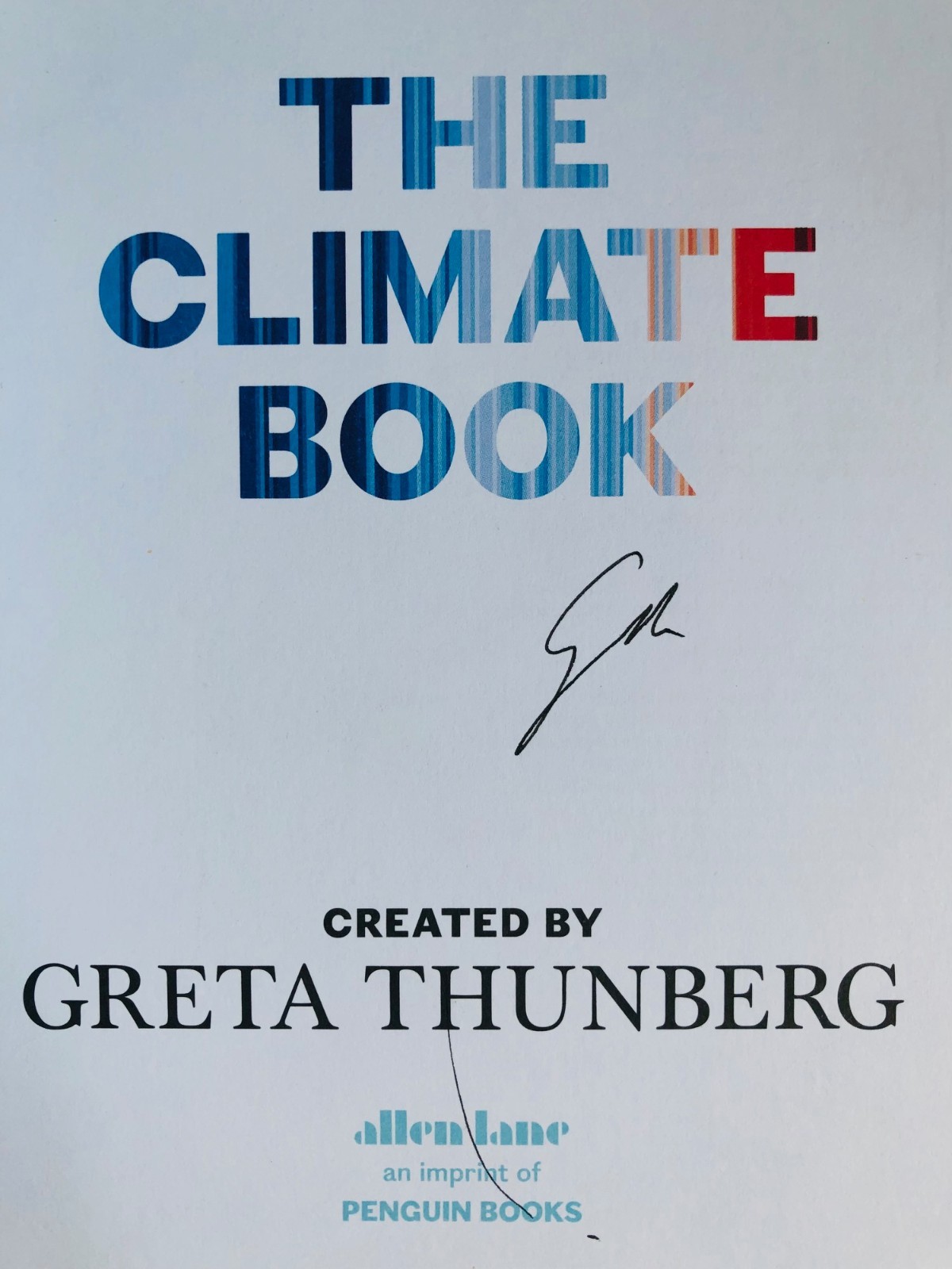 SIGNED The Climate Book by Greta Thunberg WATERSTONES UK 1/1 (2022, Hardcover)
